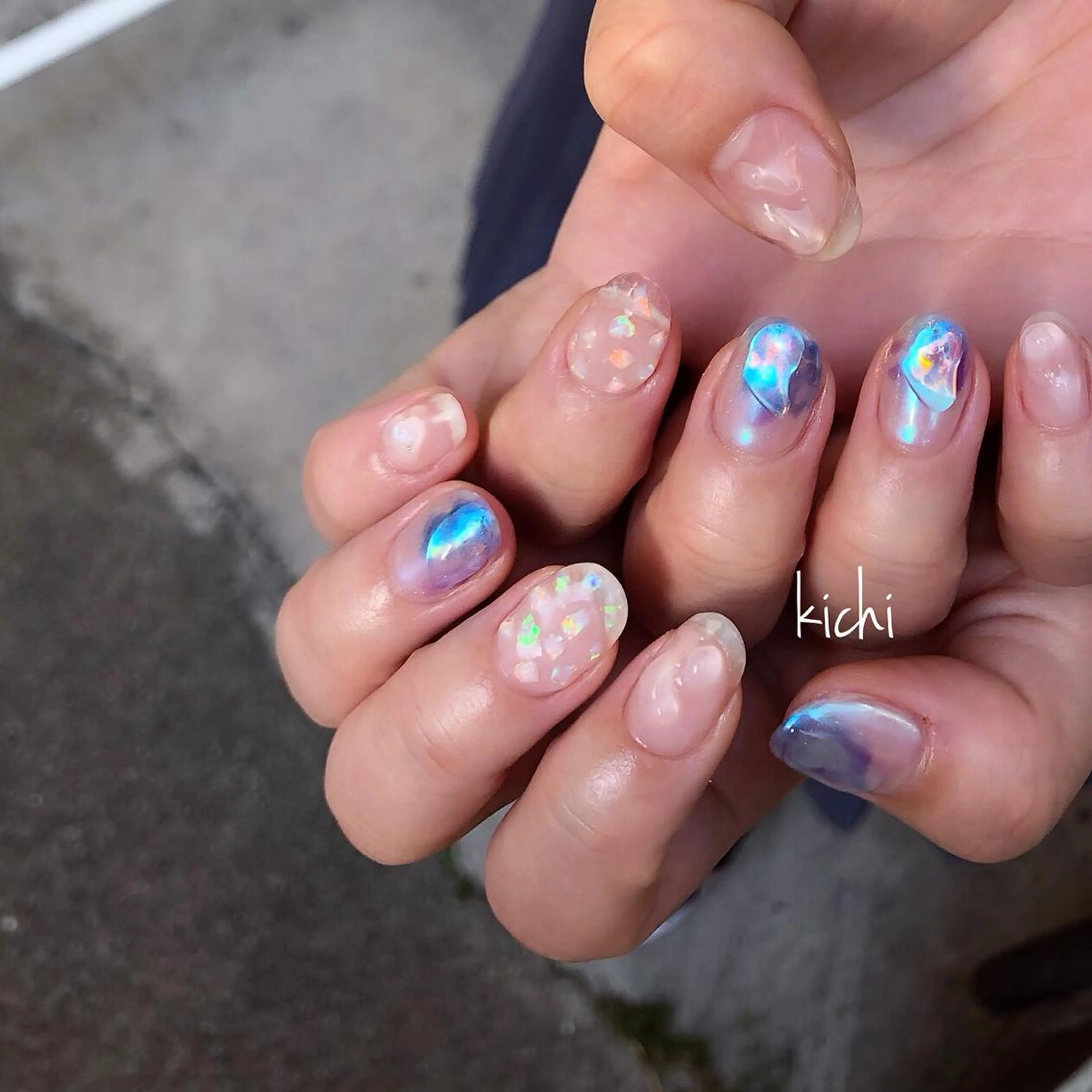 ネイル ハンドネイル フットネイル kichi･:* みじゅのネイルデザイン