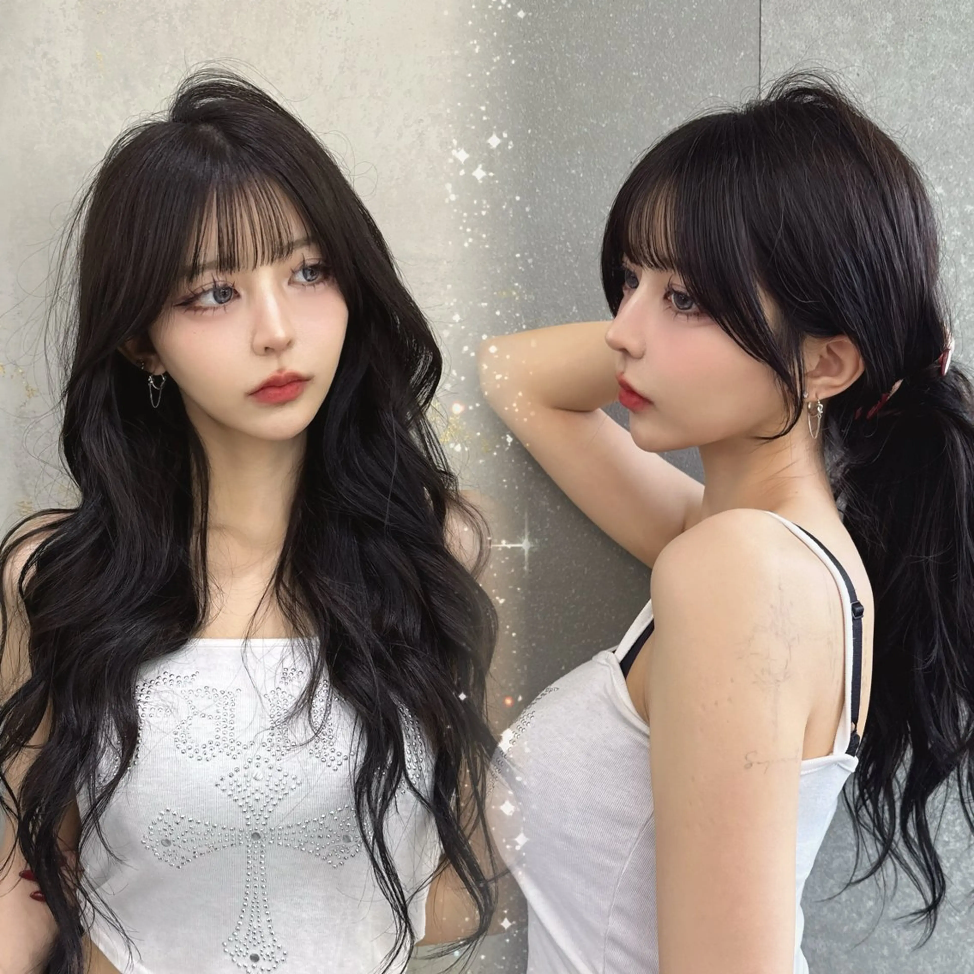 ロング レイヤーカット カット ヘアカラー トリートメント レイヤー/韓国✨ 髪質改善/KAのヘアスタイル