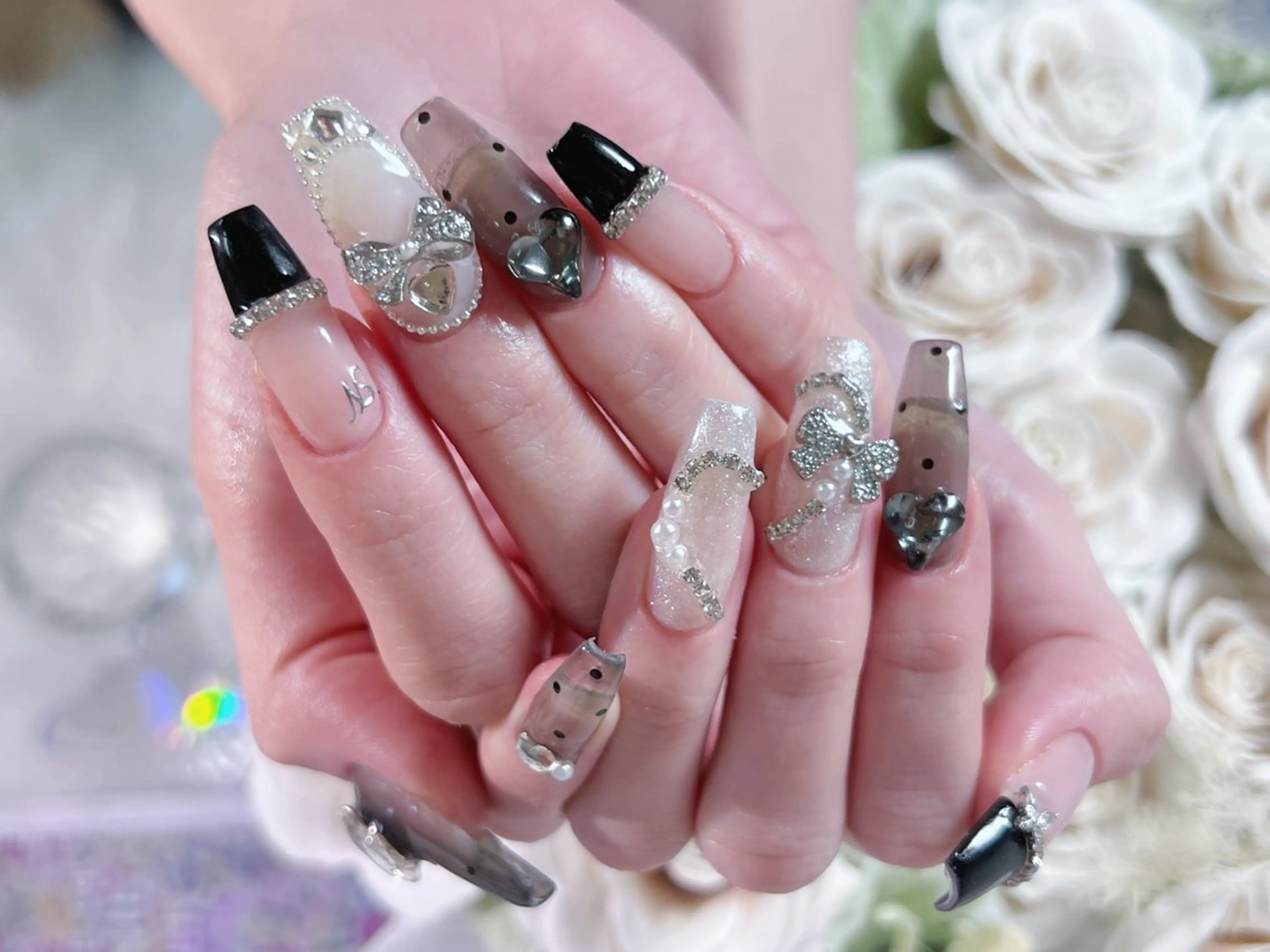 ネイル ロングネイル 持ち込み スカルプネイル ワンホンネイル ハンドネイル Painty所属・Painty nailのネイルデザイン