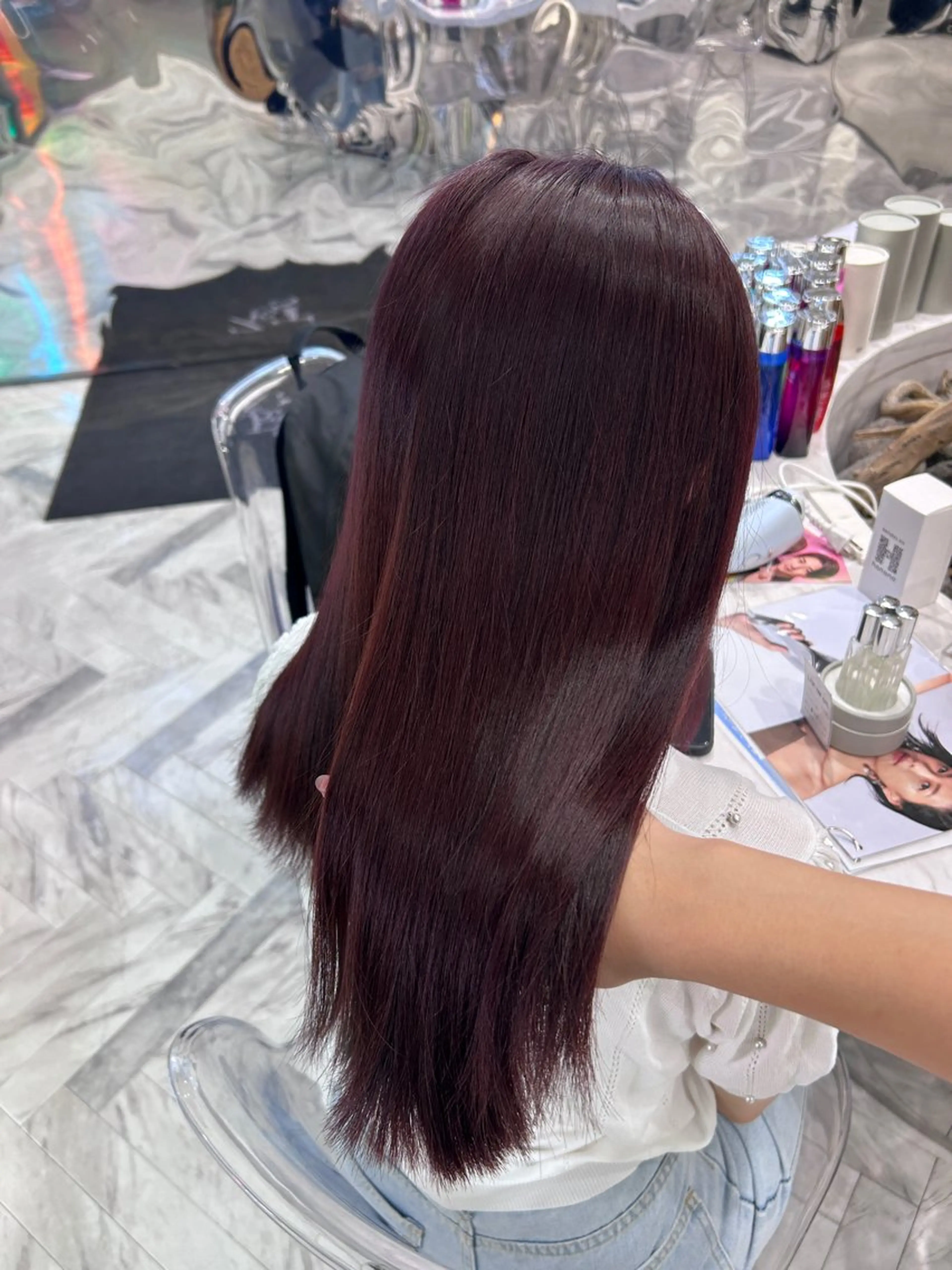 ロング カラー ヘアカラー トリートメント 冬っぽカラー/ マツエク/ゆきなのマツエク・マツパデザイン