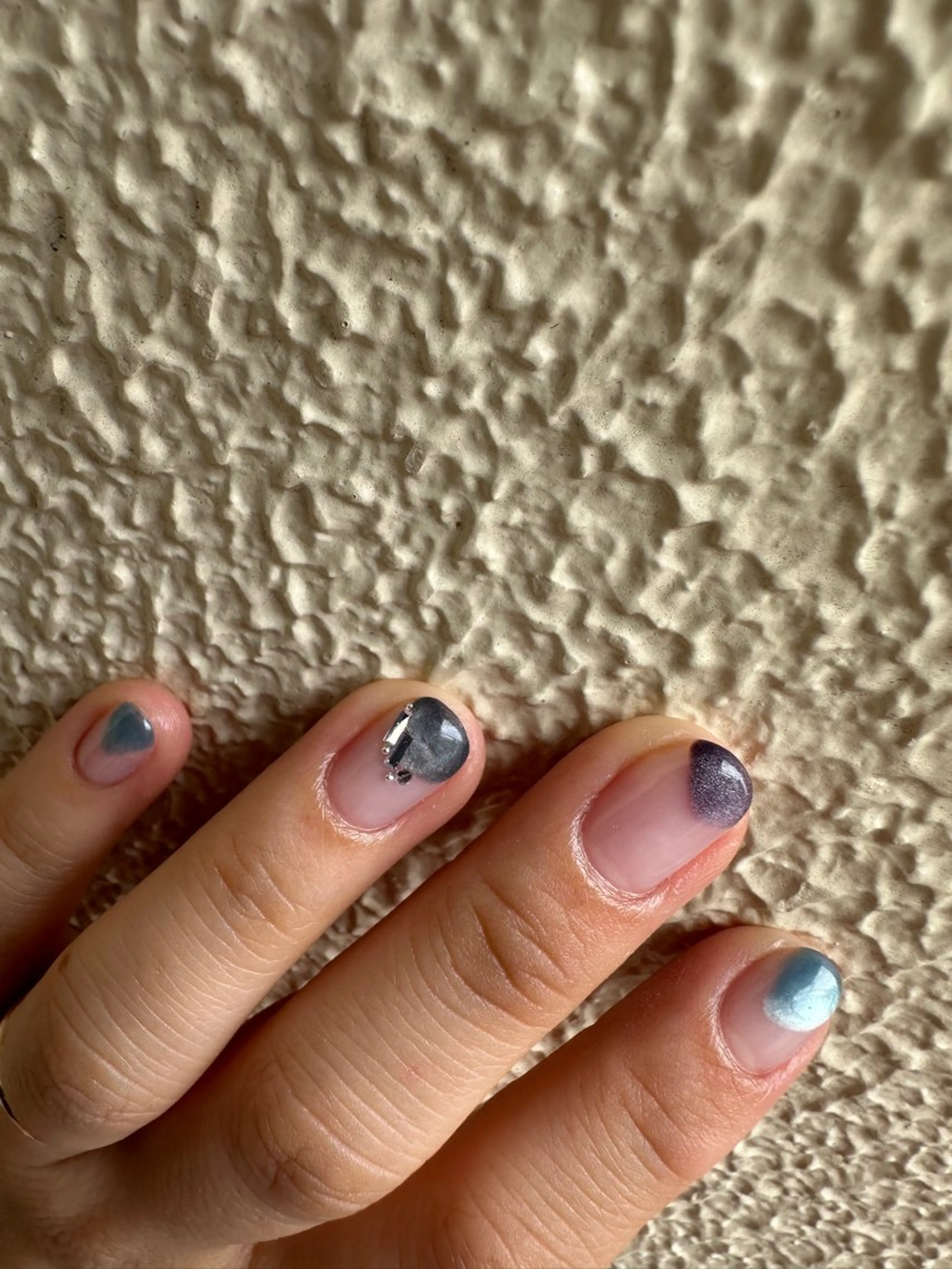 ネイル フレンチネイル マグネットネイル ハンドネイル nail salon  ∞ mikanal ∞所属・nailsalon ∞ ﾐｶﾅﾙ ∞のネイルデザイン