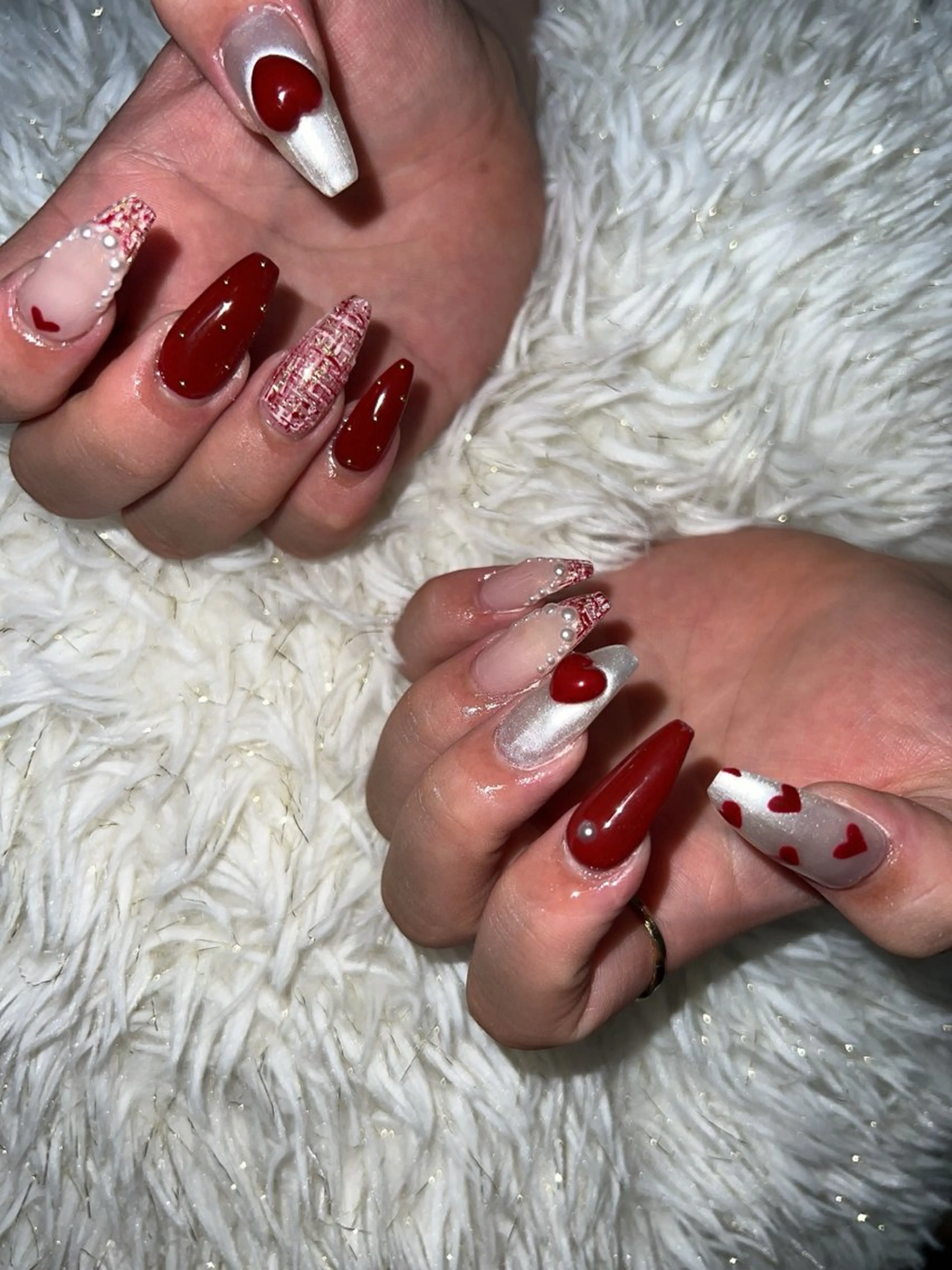 ネイル ハート バレンタイン coco nailのネイルデザイン