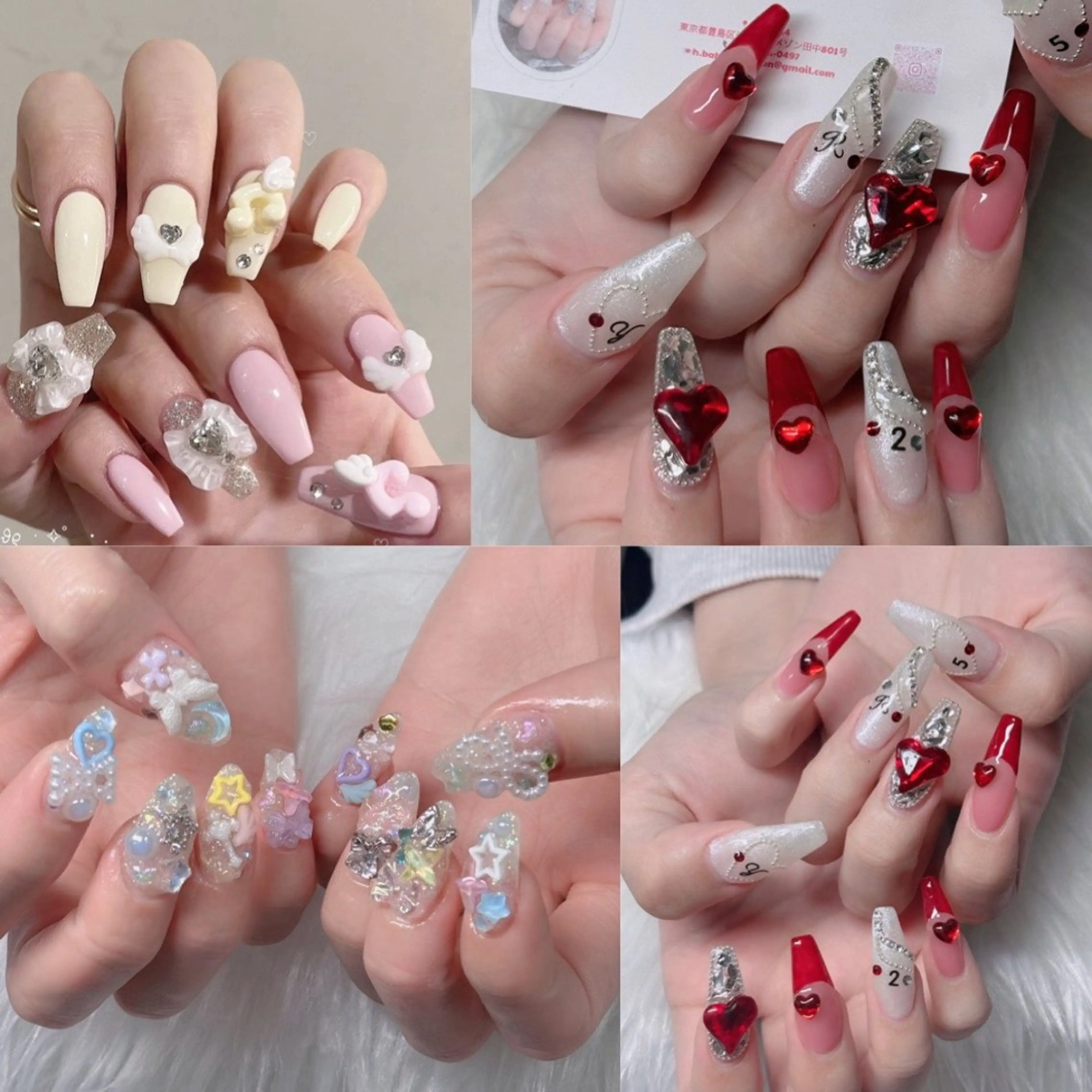 ネイル フレンチネイル ジェルネイル ガラスフレンチ ハロウィン ハート H.baby Nail Salonのネイルデザイン