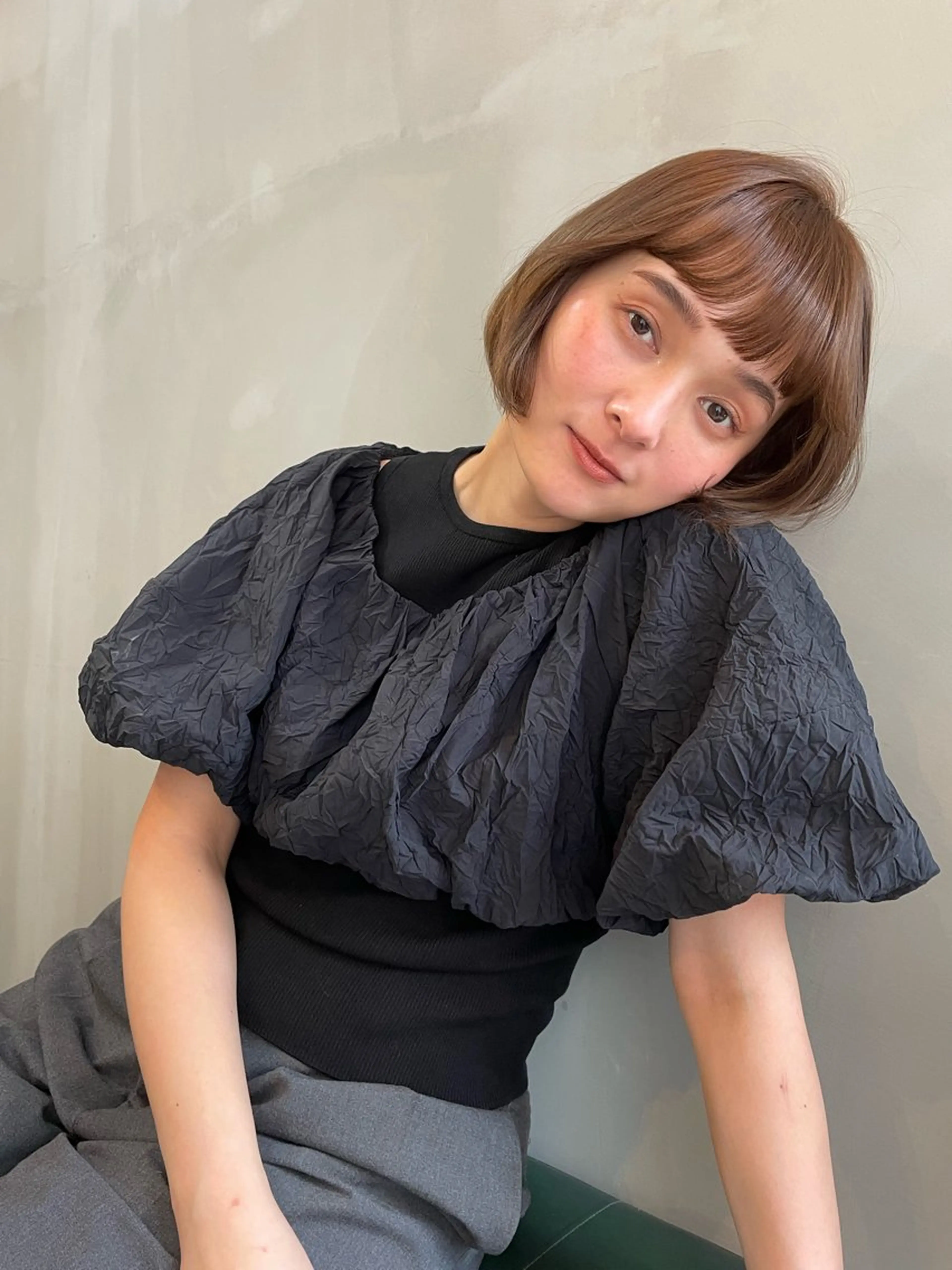 ショート カラー カット ヘアカラー トリートメント ショート/ボブ/ 心斎橋/宮脇美奈のヘアスタイル