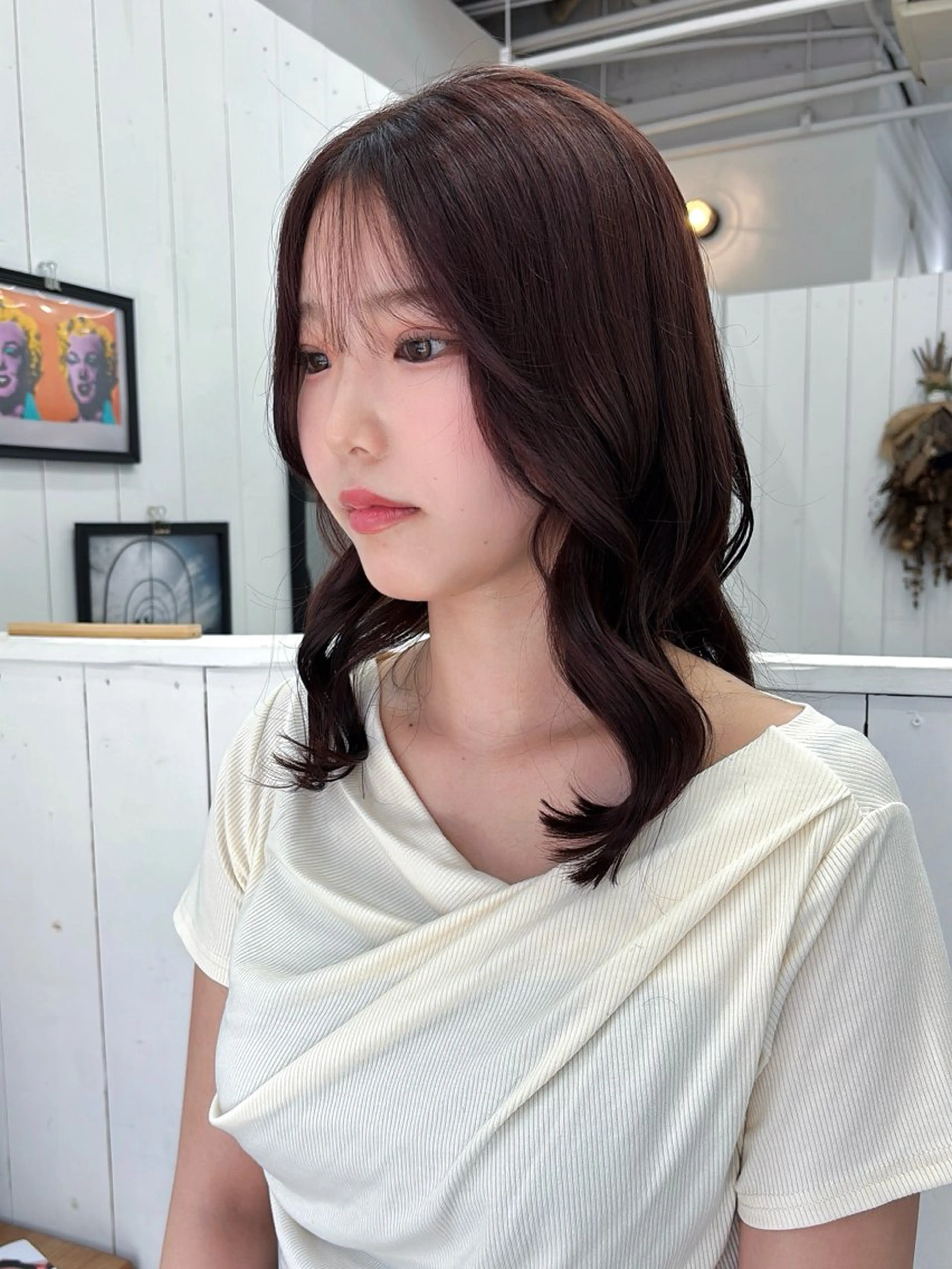 セミロング カラー カット ヘアカラー トリートメント Ann./艶髪 /レイヤーカットのヘアスタイル