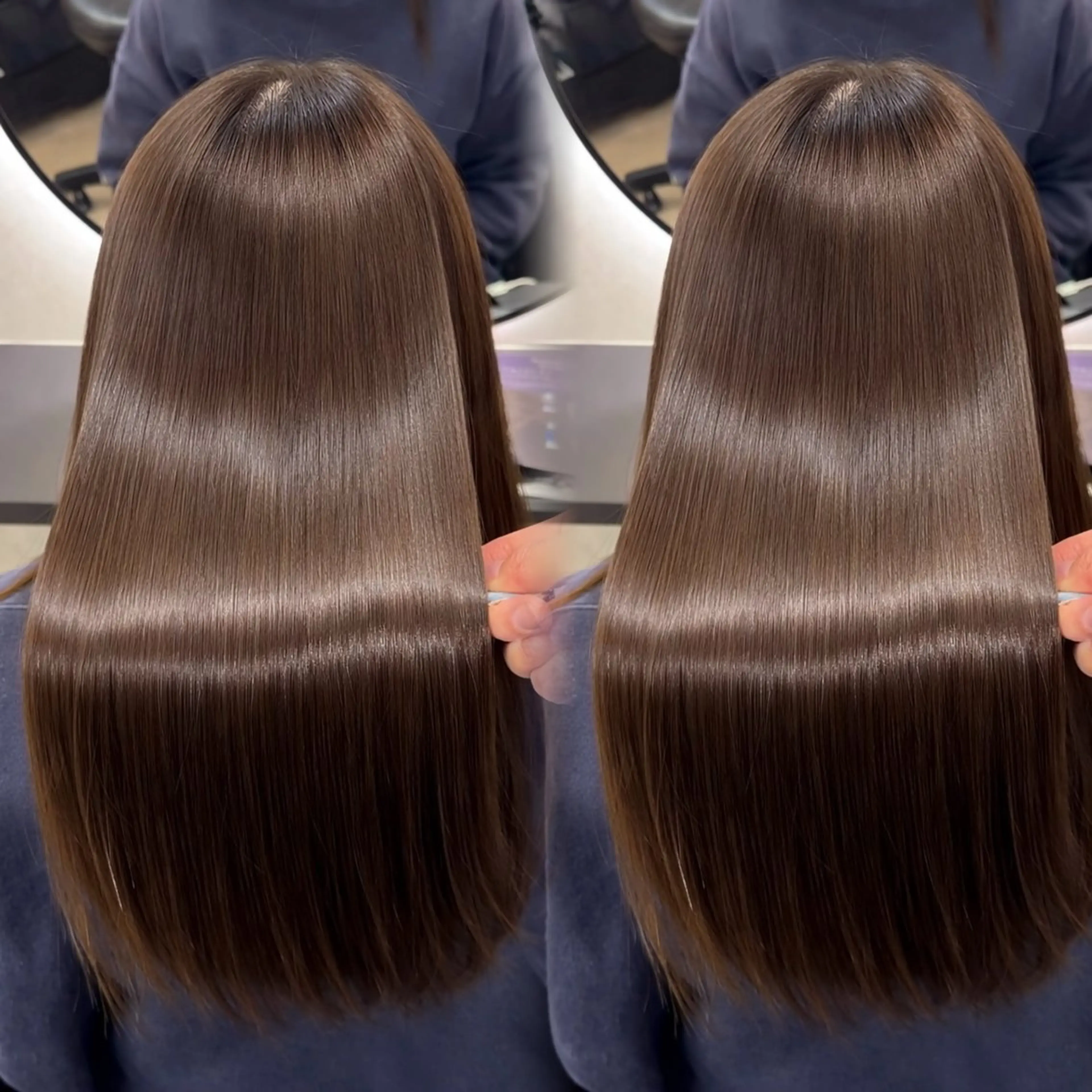 セミロング カラー ヘアアレンジ カット ヘアカラー 縮毛矯正 トリートメント 新宿 /髪質改善/ 縮毛矯正/ヒュウガのヘアスタイル