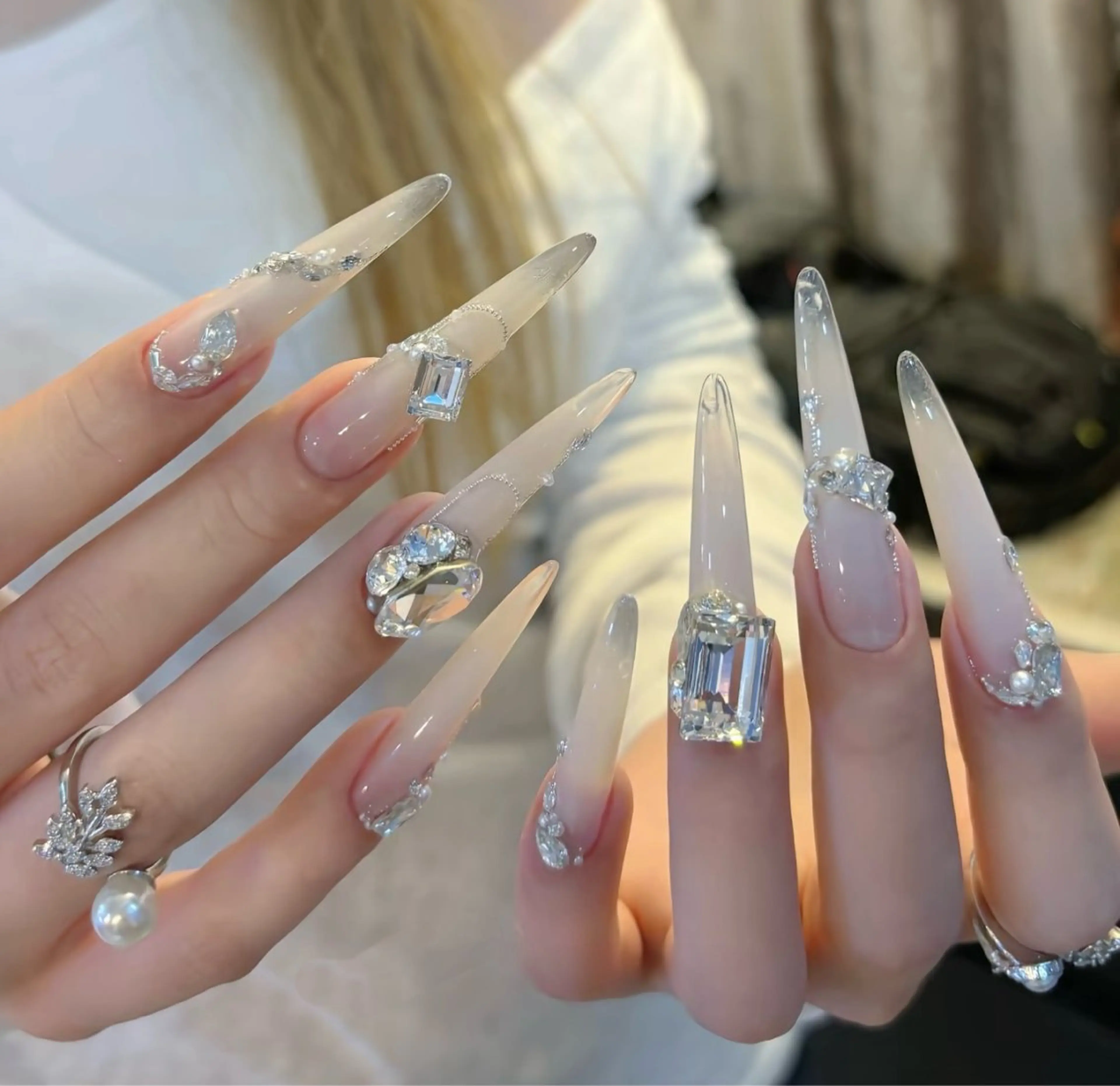 🎀[EXTRA LONG XL長さ出し] 160分以内: アートやり+ パーツ付け放題の写真