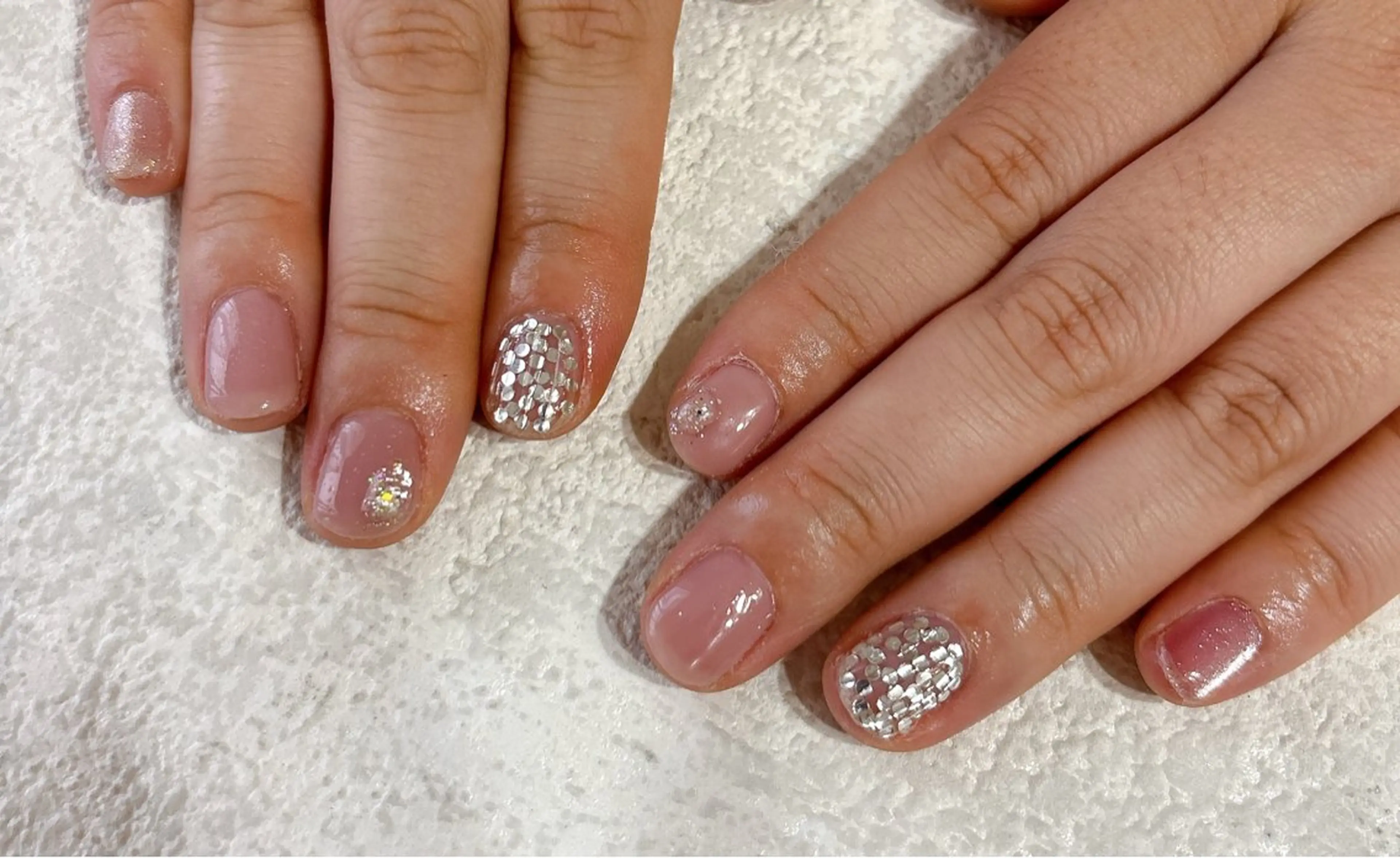 ネイル オーロラネイル フットネイル フレンチネイル ジェルネイル 韓国ネイル kikinail 溝の口のネイルデザイン