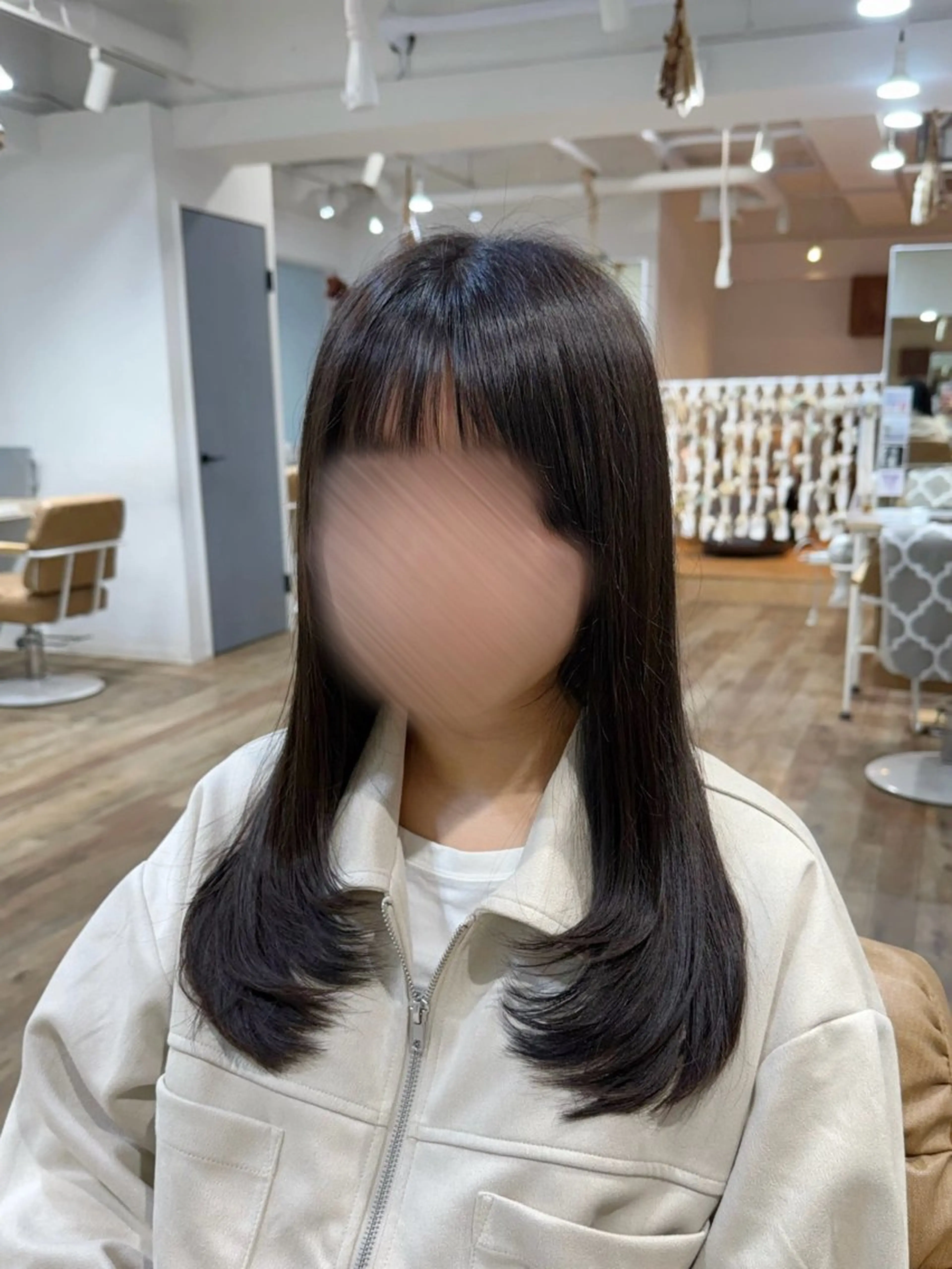 セミロング カット ヘアカラー トリートメント ピンク・ラベンダー/ レイヤー/NANAのヘアスタイル