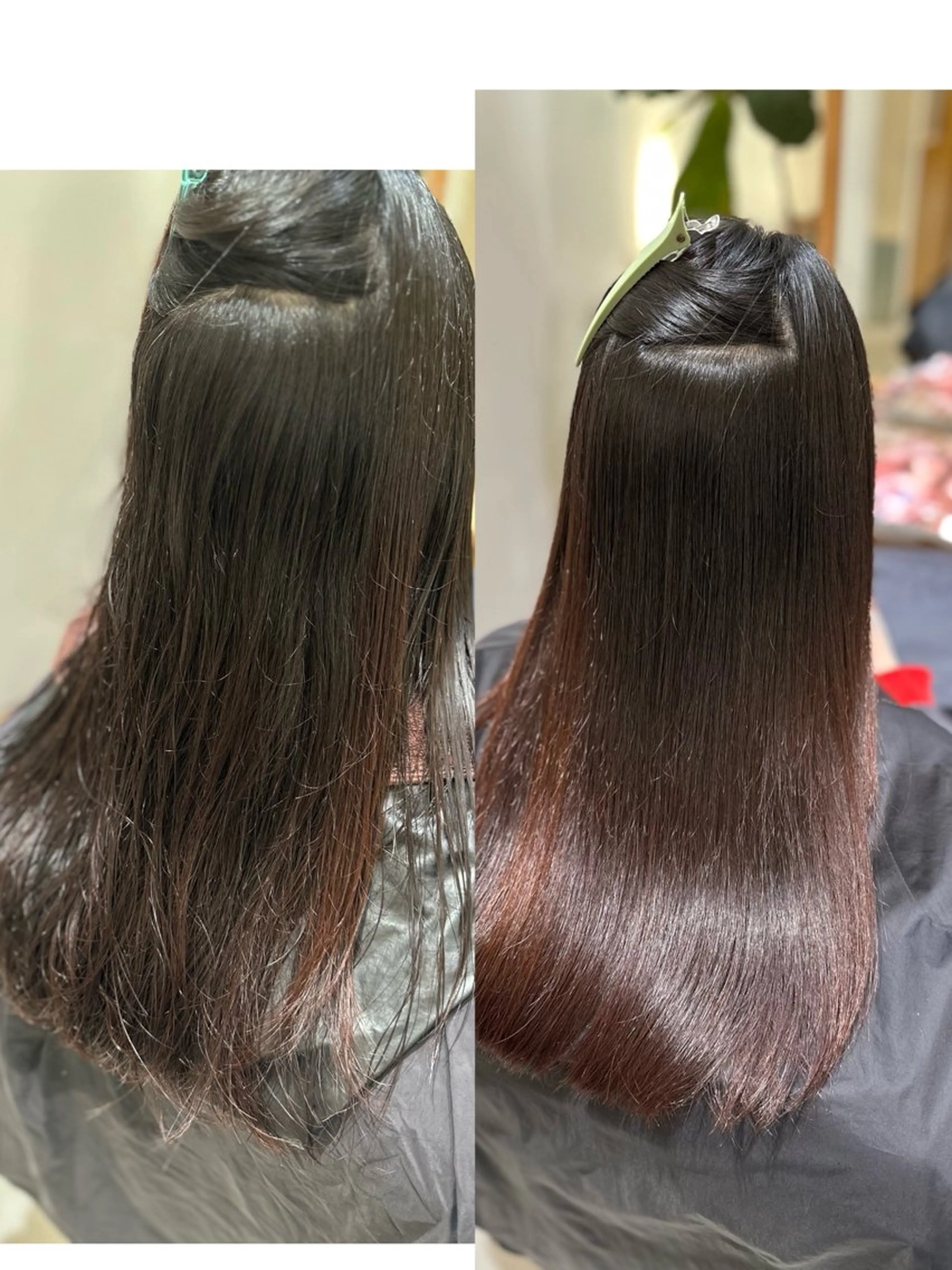 ロング カラー 縮毛矯正 安丸 結夏のヘアスタイル