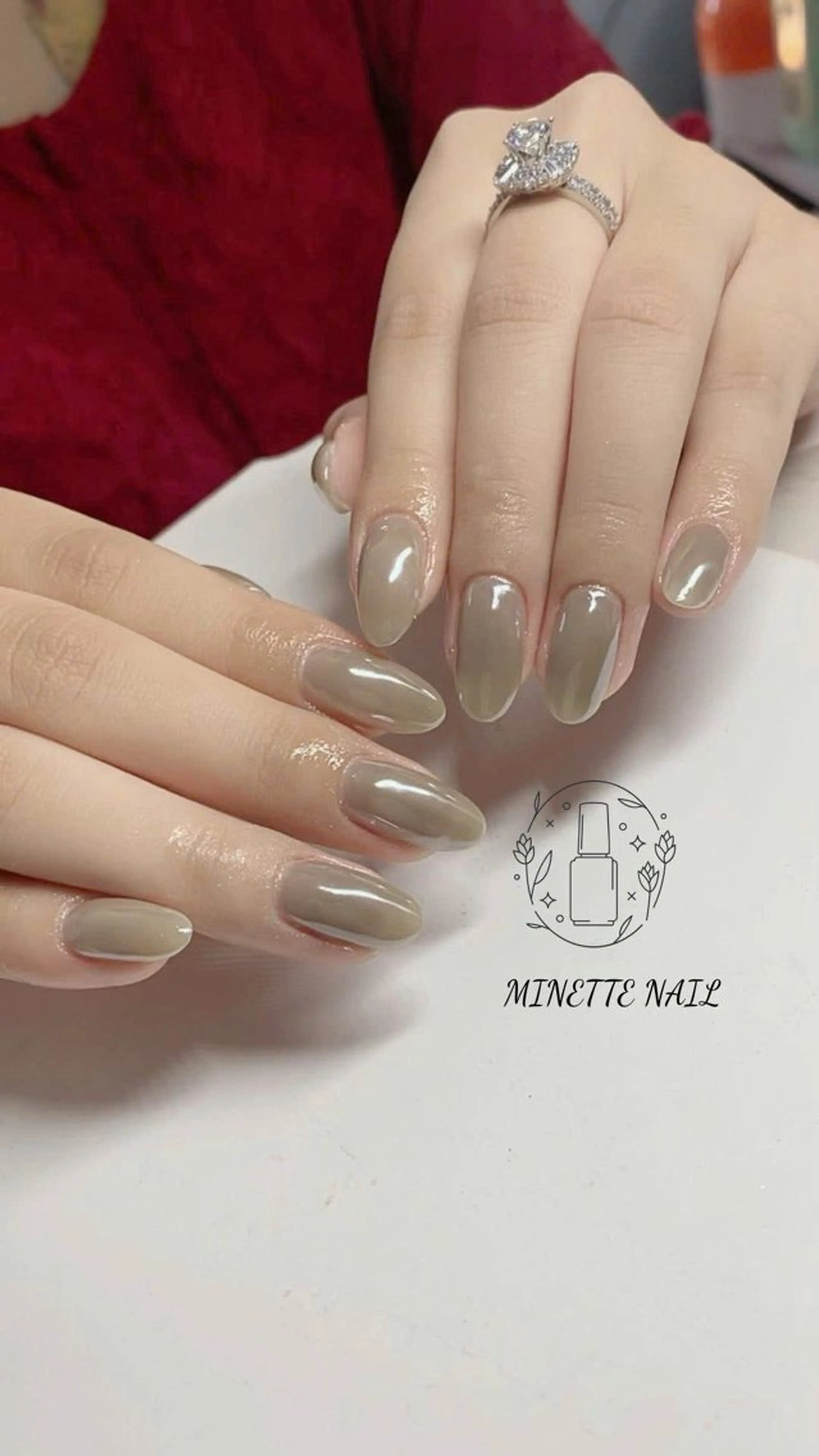 ネイル フレンチネイル ジェルネイル マグネットネイル 持ち込み ニュアンスネイル Minette Nailのネイルデザイン