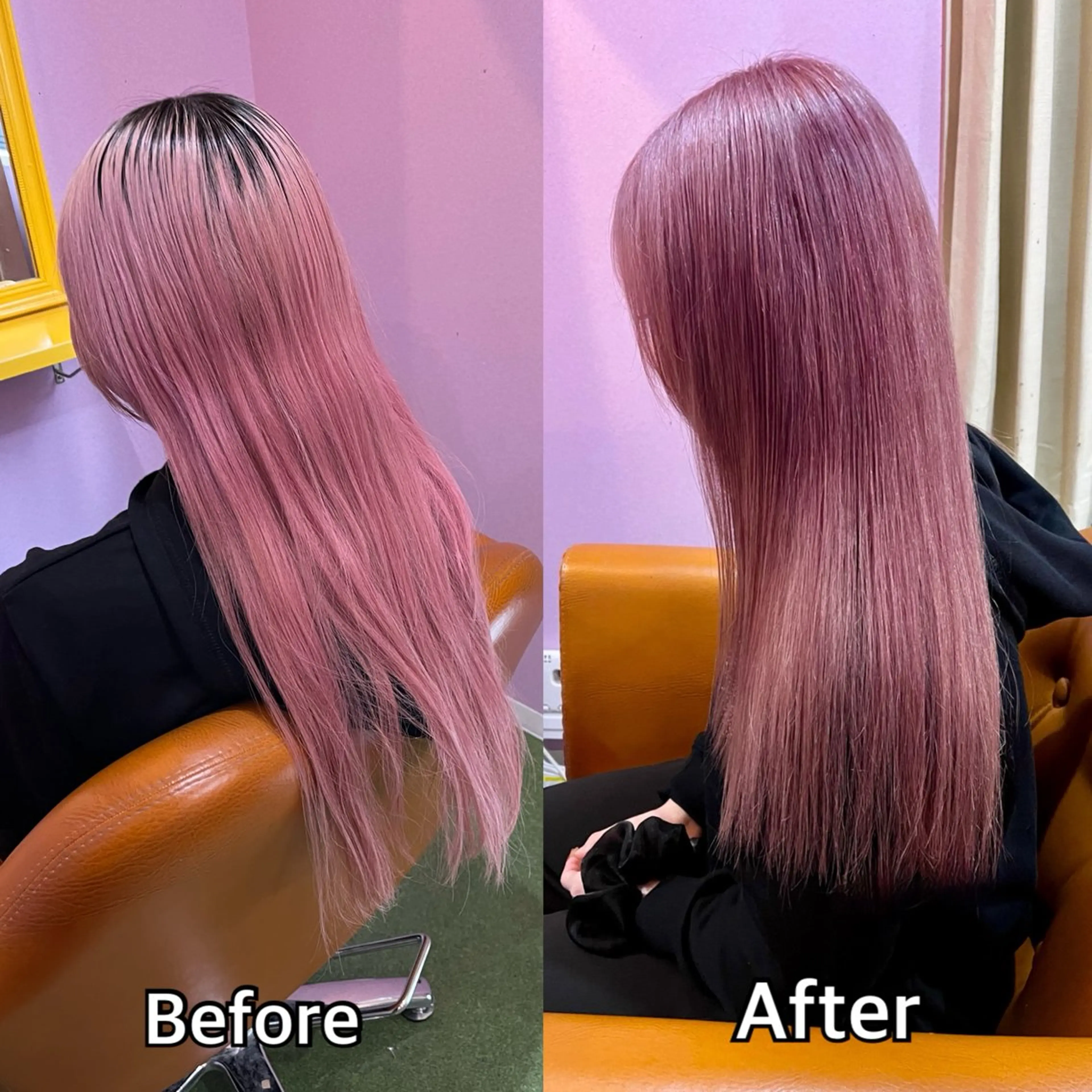 ロング シール＋ちび編み込み エクステ梅田🐨のヘアスタイル