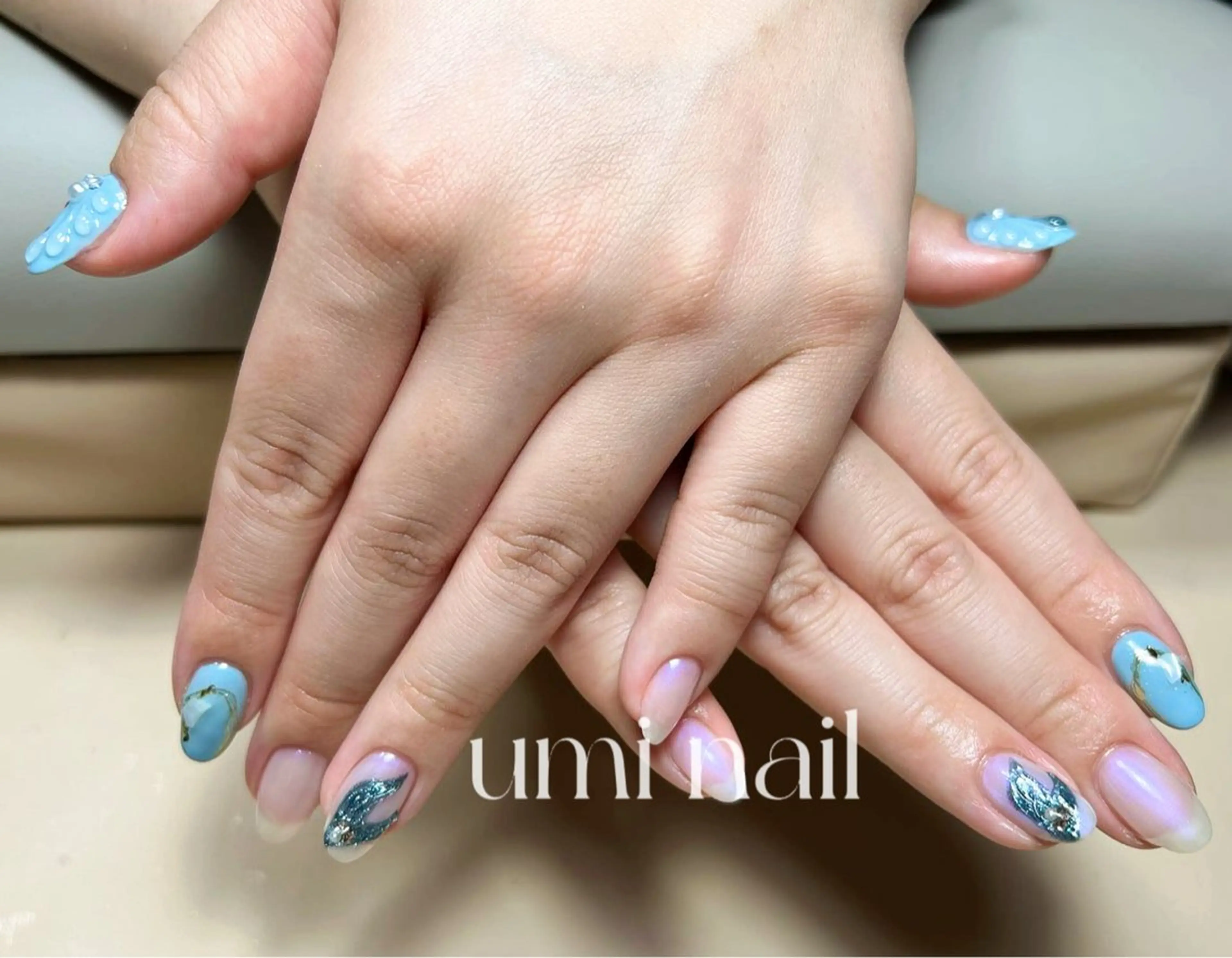 ネイル アートネイル フレンチネイル ジェルネイル グラデーション ミラーネイル ハンドネイル ハンドケア LUXE NAIL SALONのネイルデザイン