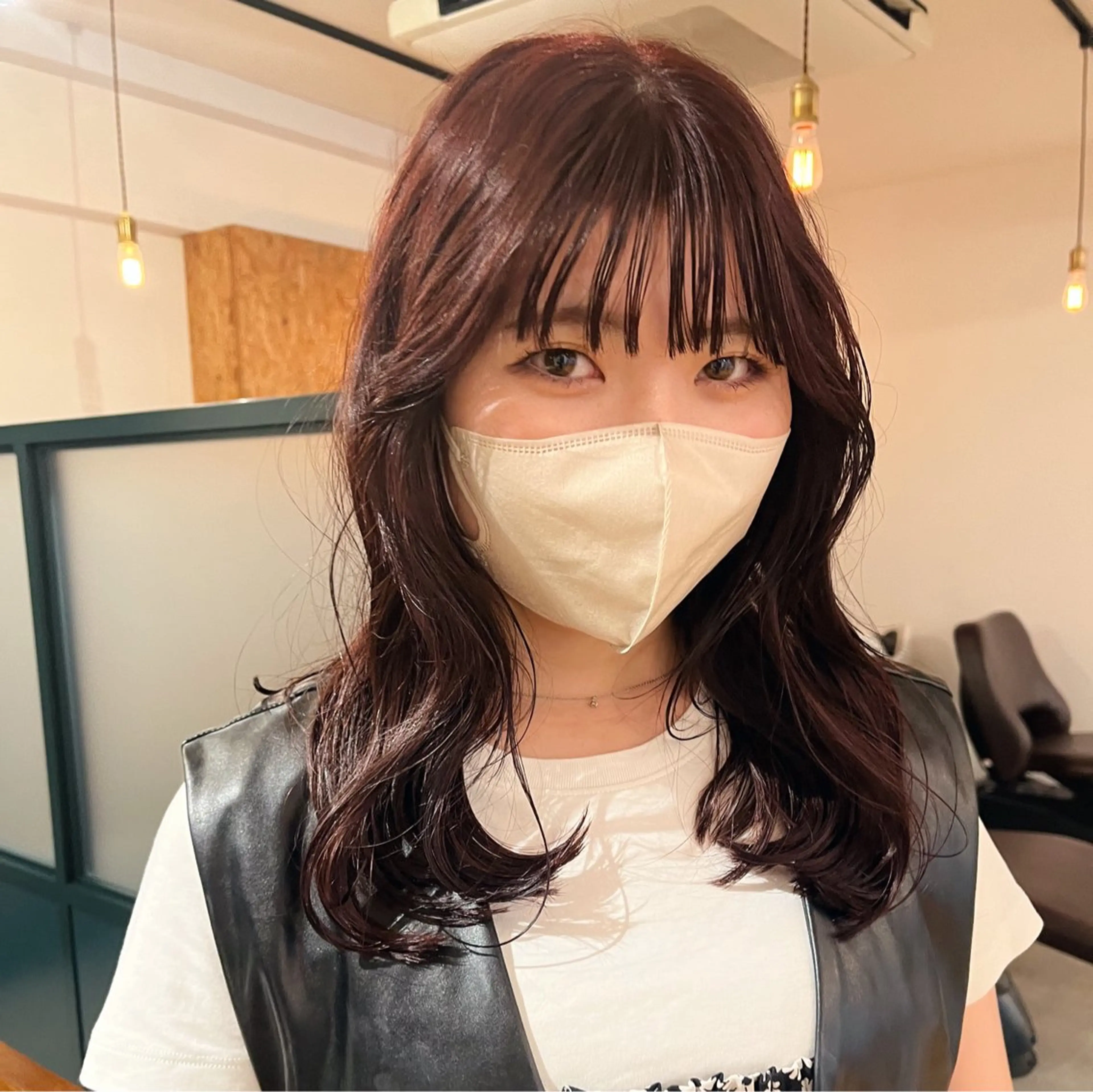 ミディアム 暖色/パーマ 🌼クニトウメイのヘアスタイル