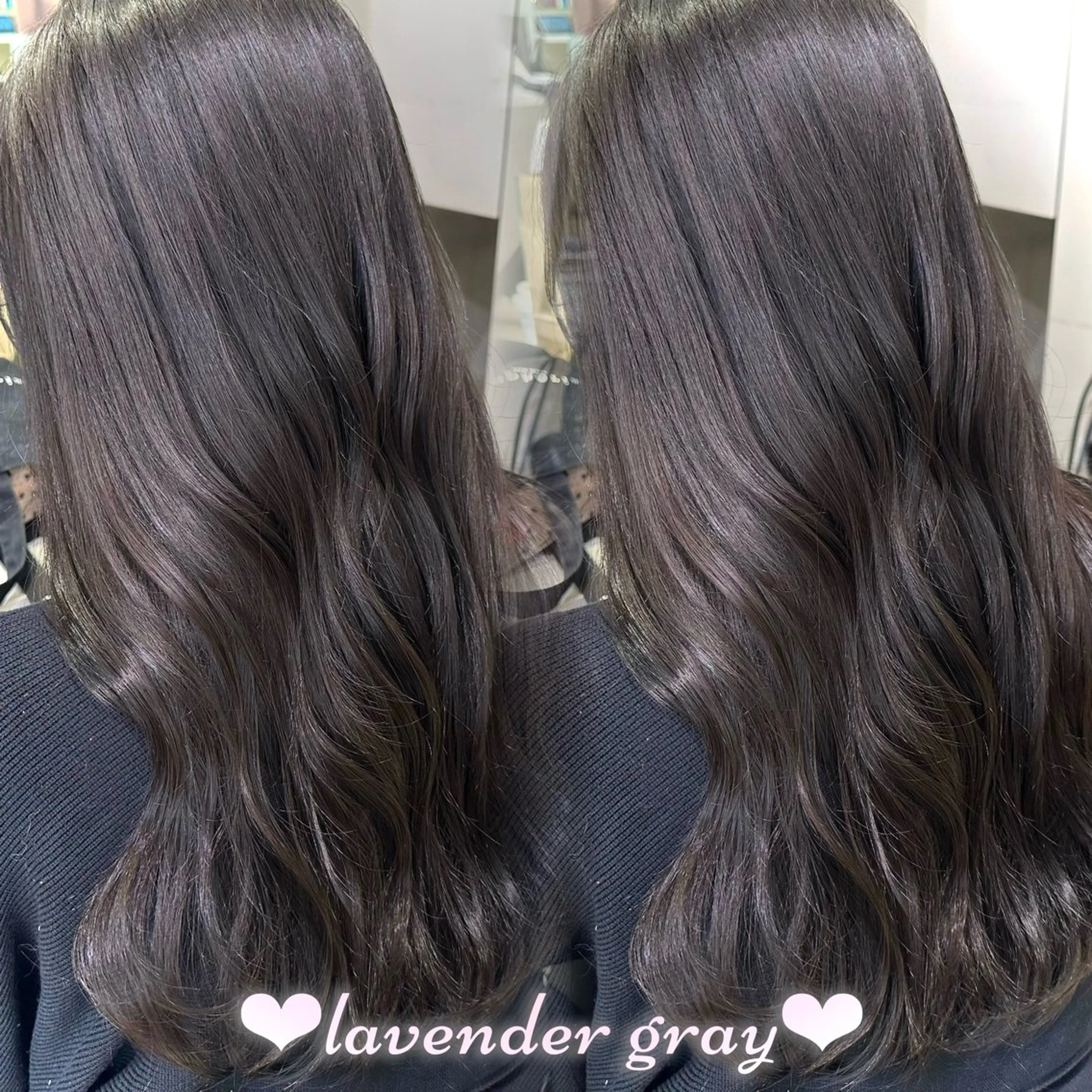 ロング カラー グレージュ カット ヘアカラー 新宿/透明感カラー /韓国ヘアKANA♡のヘアスタイル