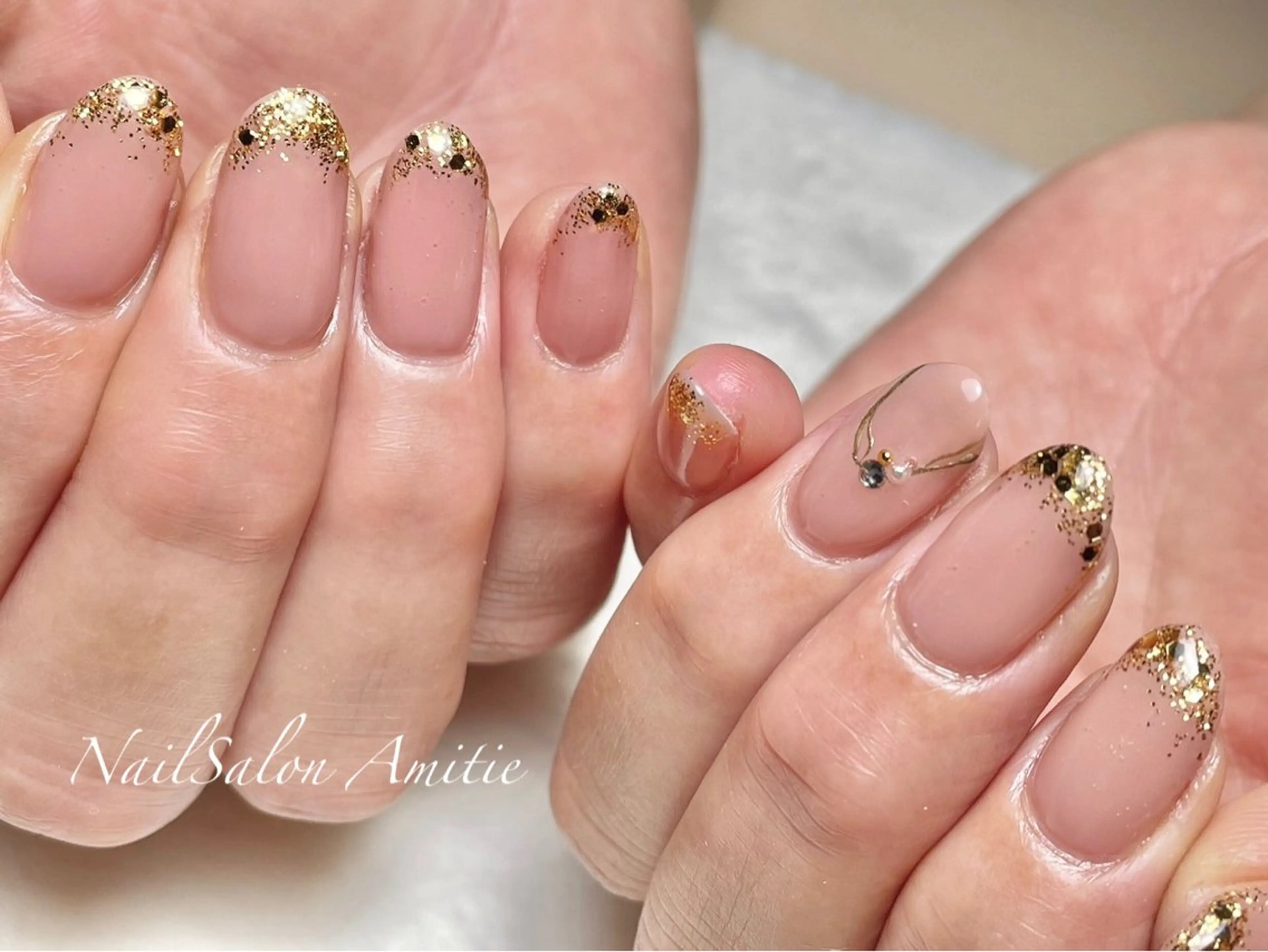 ネイル ショートネイル ハンドネイル NailSalon Amitieのネイルデザイン