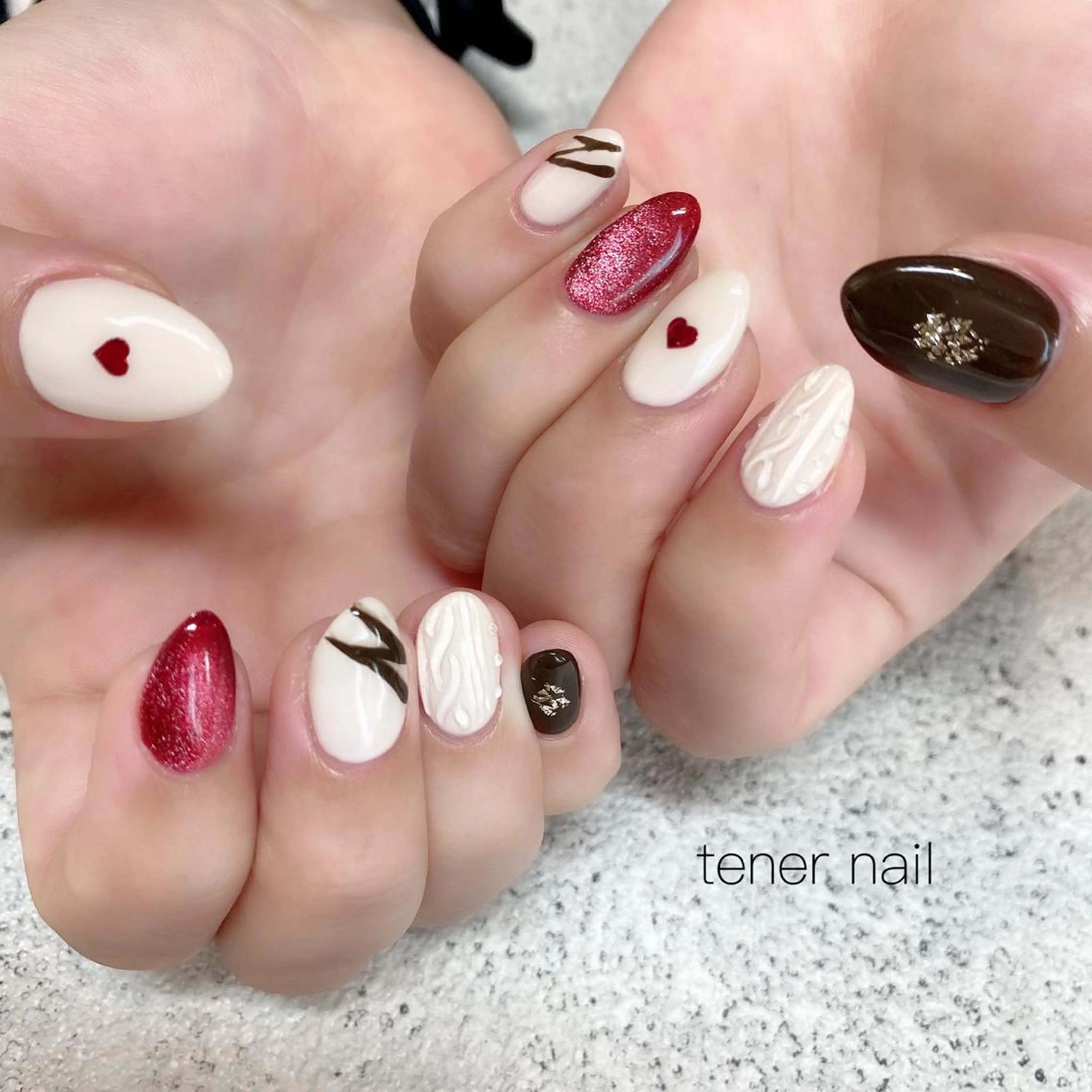 ネイル バレンタイン tener  nail  テネルネイル所属・テネルネイル tener nailのネイルデザイン