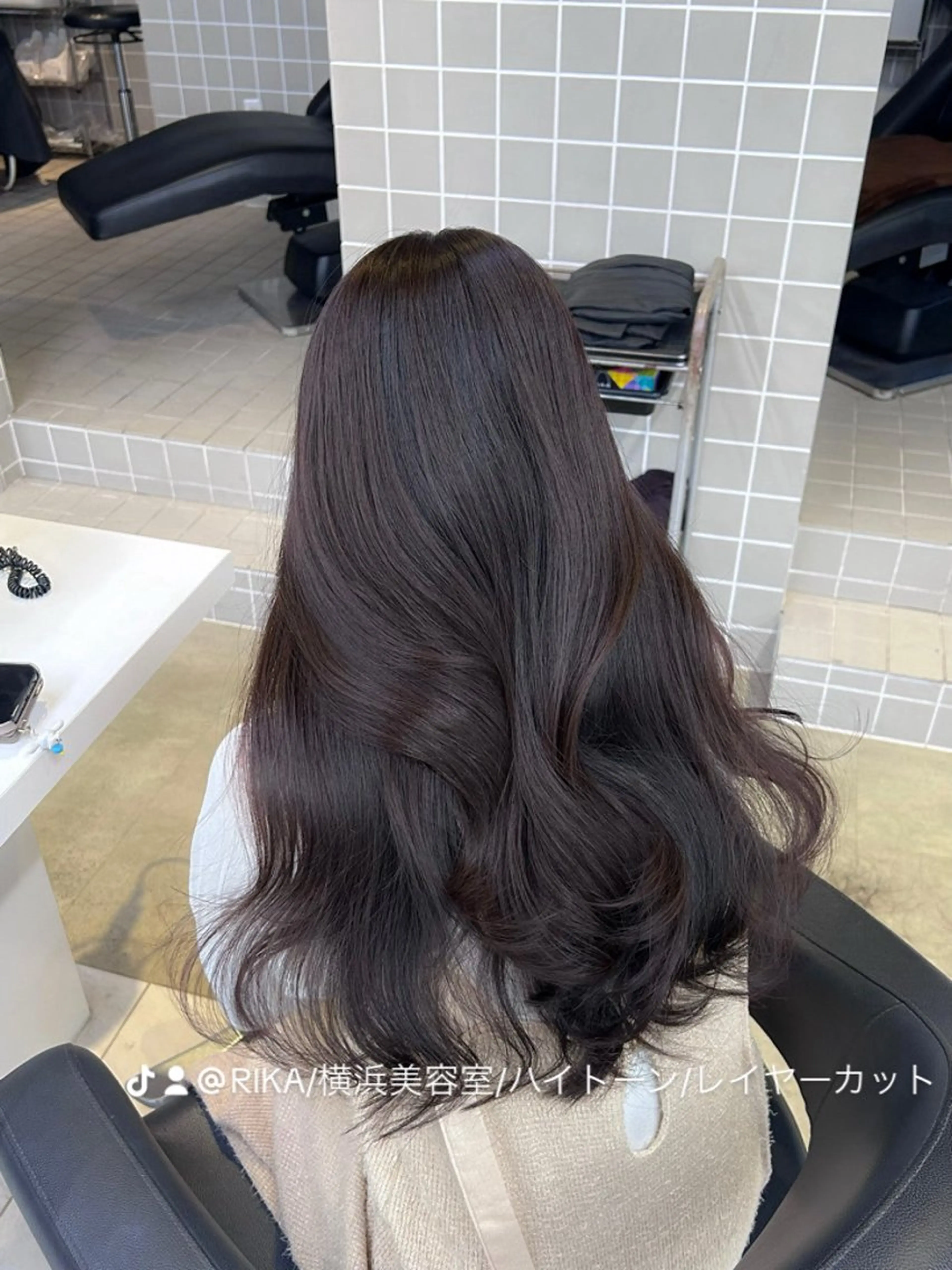 ロング カラー ヘアアレンジ メンズ キッズ ブリーチなしカラー/ ブラウン/レイヤーのヘアスタイル