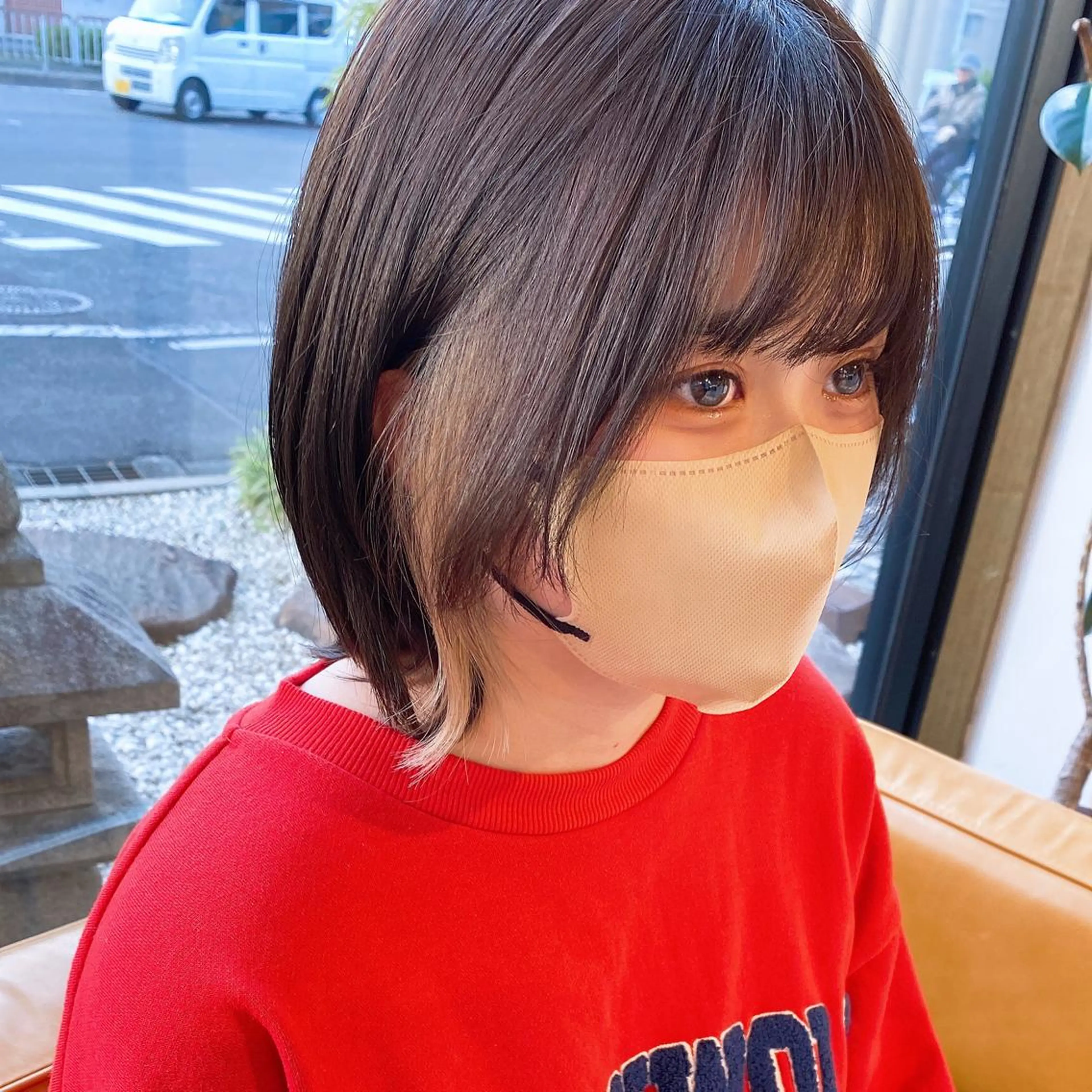 ミディアム カラー 山田勇真 ボブ/縮毛矯正/金山のヘアスタイル