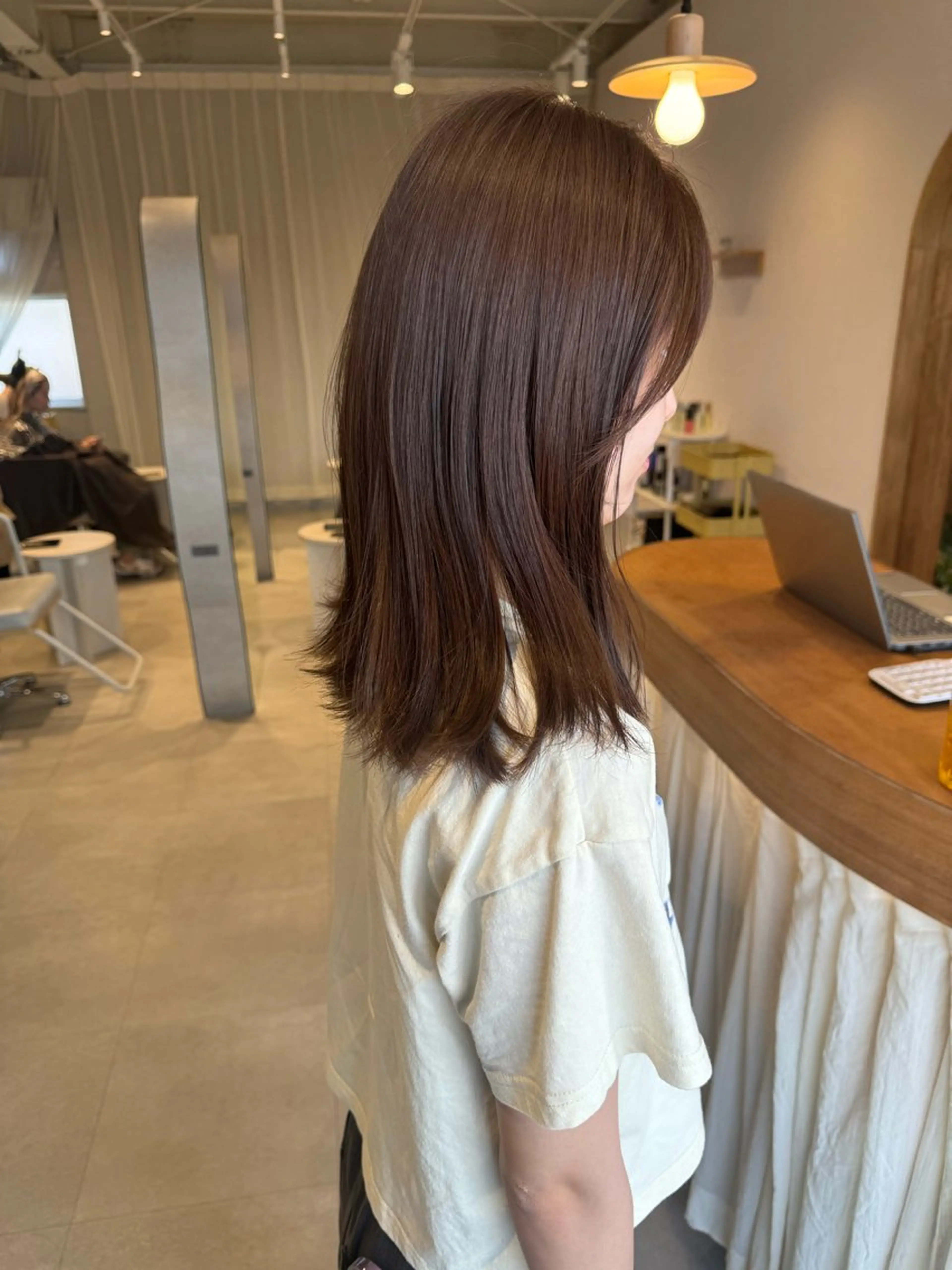 ミディアム カラー カット ヘアカラー トリートメント レイヤー/ボブパーマ /垢抜け/タクミのヘアスタイル