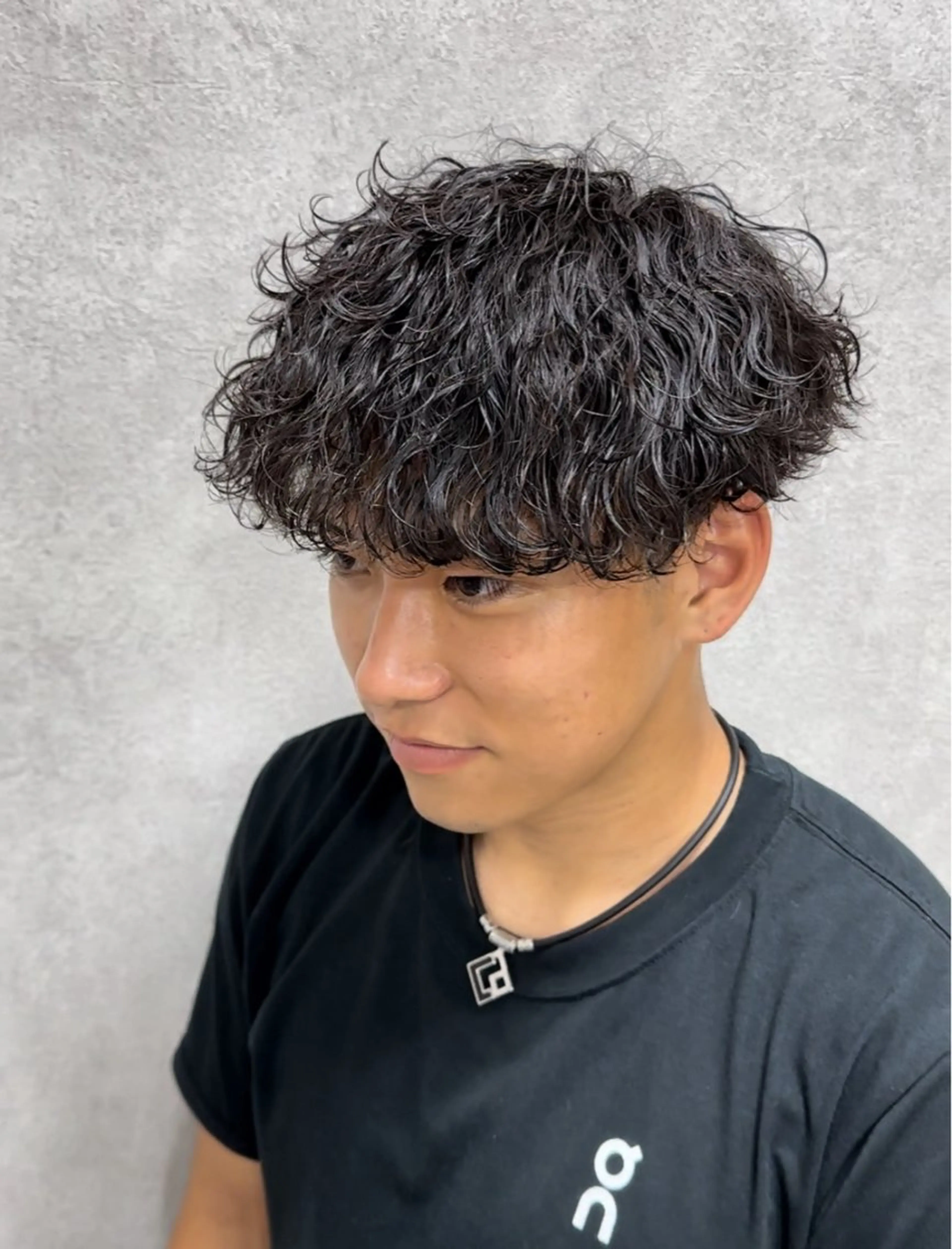 ショート パーマ メンズ 波巻きパーマ カット パーマ 札幌美容室 /光👑のヘアスタイル