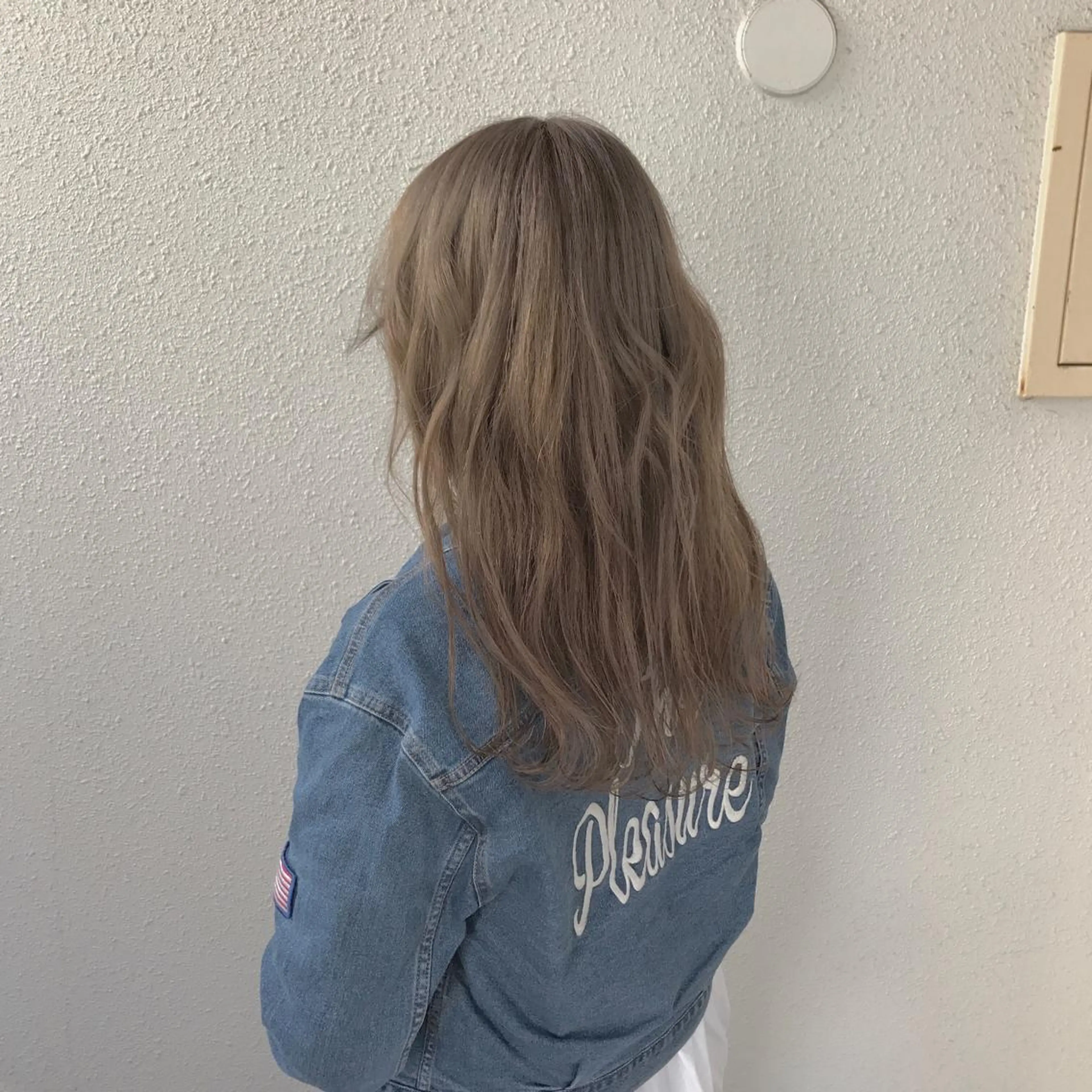 ロング カラー グレージュ インナーカラー/天神 ブリーチ/吉田のヘアスタイル