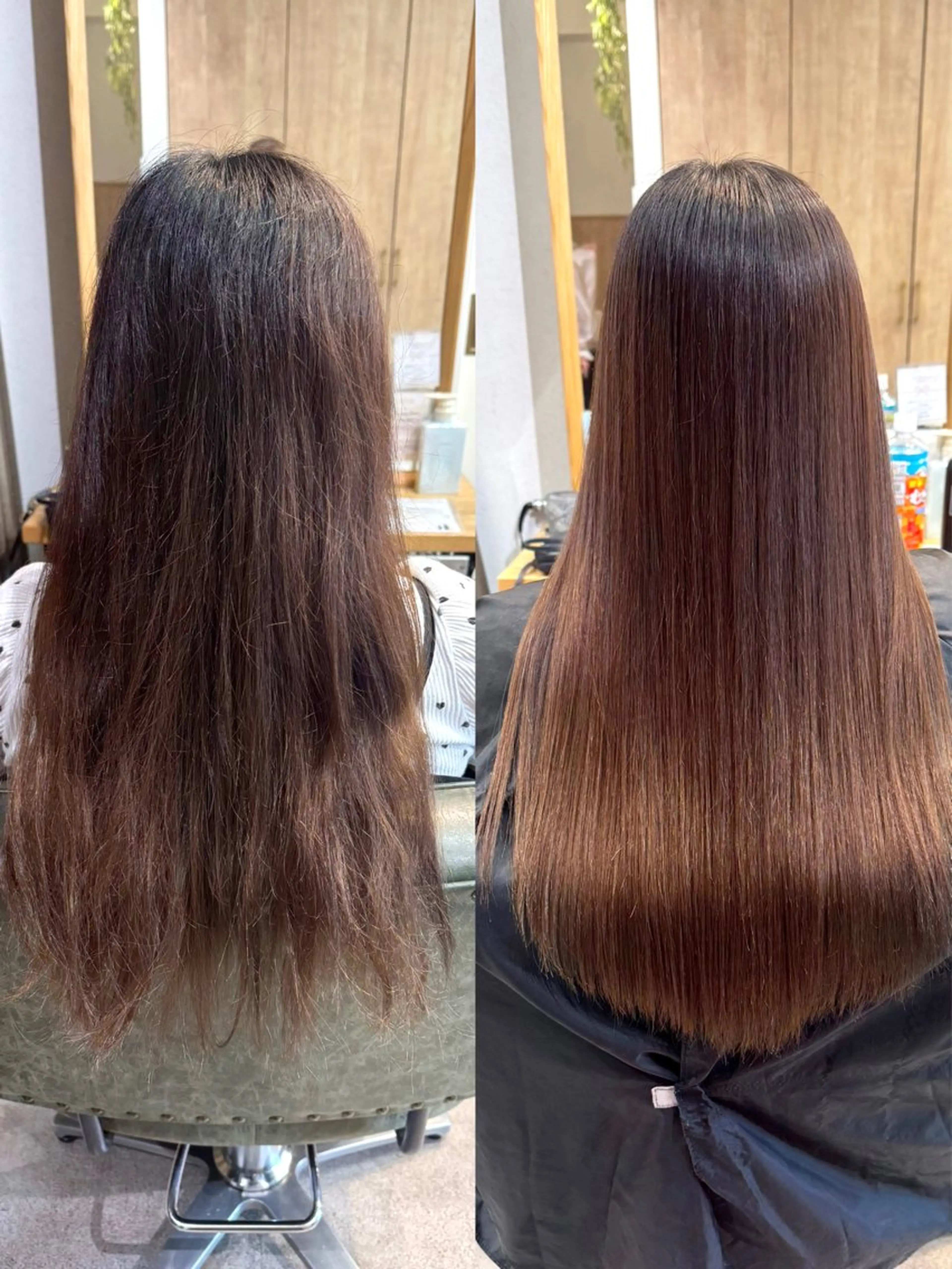 ロング パーマ 髪質改善 ロング 縮毛矯正 トリートメント ストレートパーマ カット 縮毛矯正 トリートメント 縮毛矯正/艶髪カラー /パーマ/ひふみ🌱のヘアスタイル