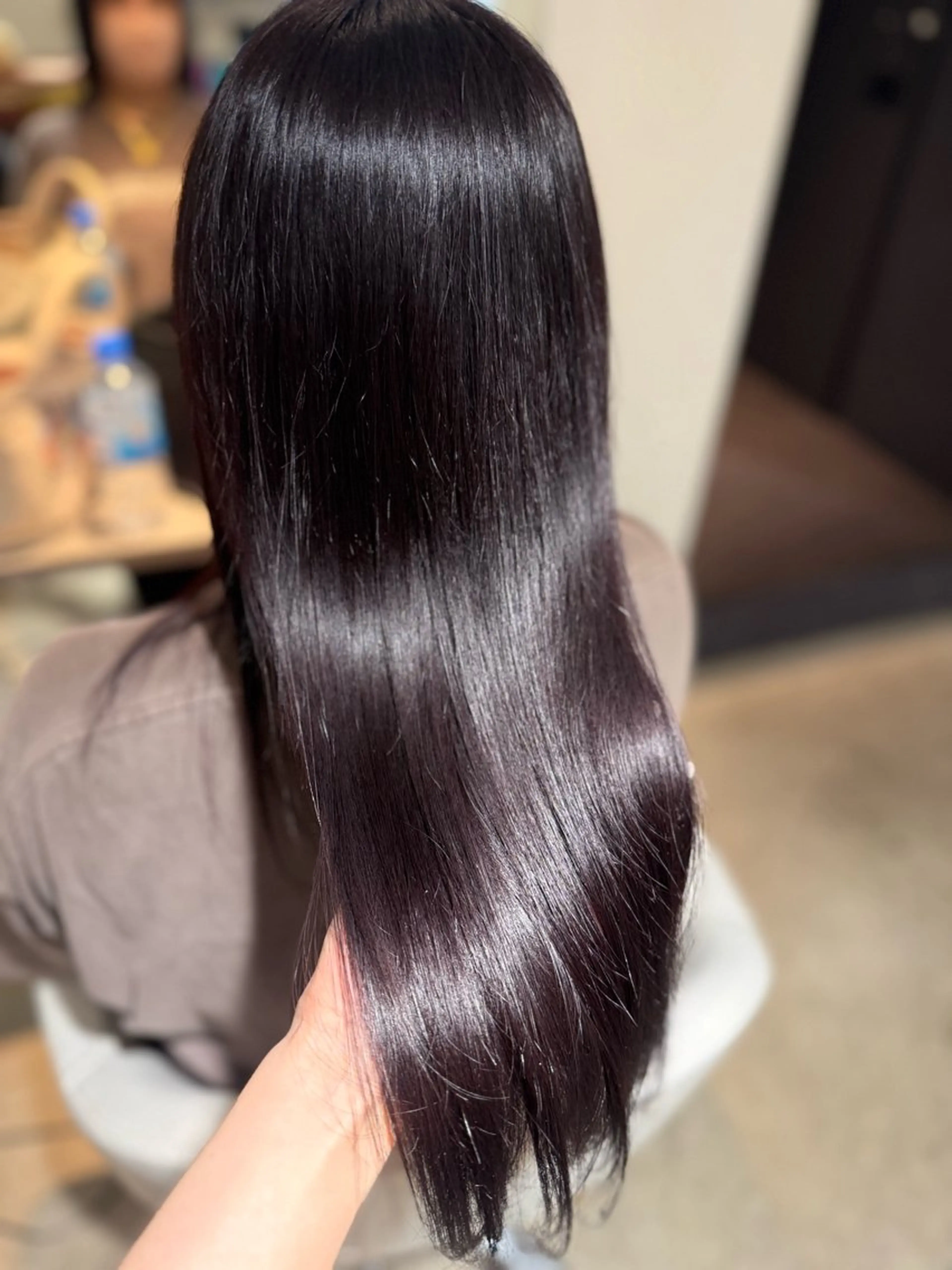 ロング カラー カシス 髪質改善 トリートメント 🦋🫧艶髪カラー 🫧🦋あいりのヘアスタイル