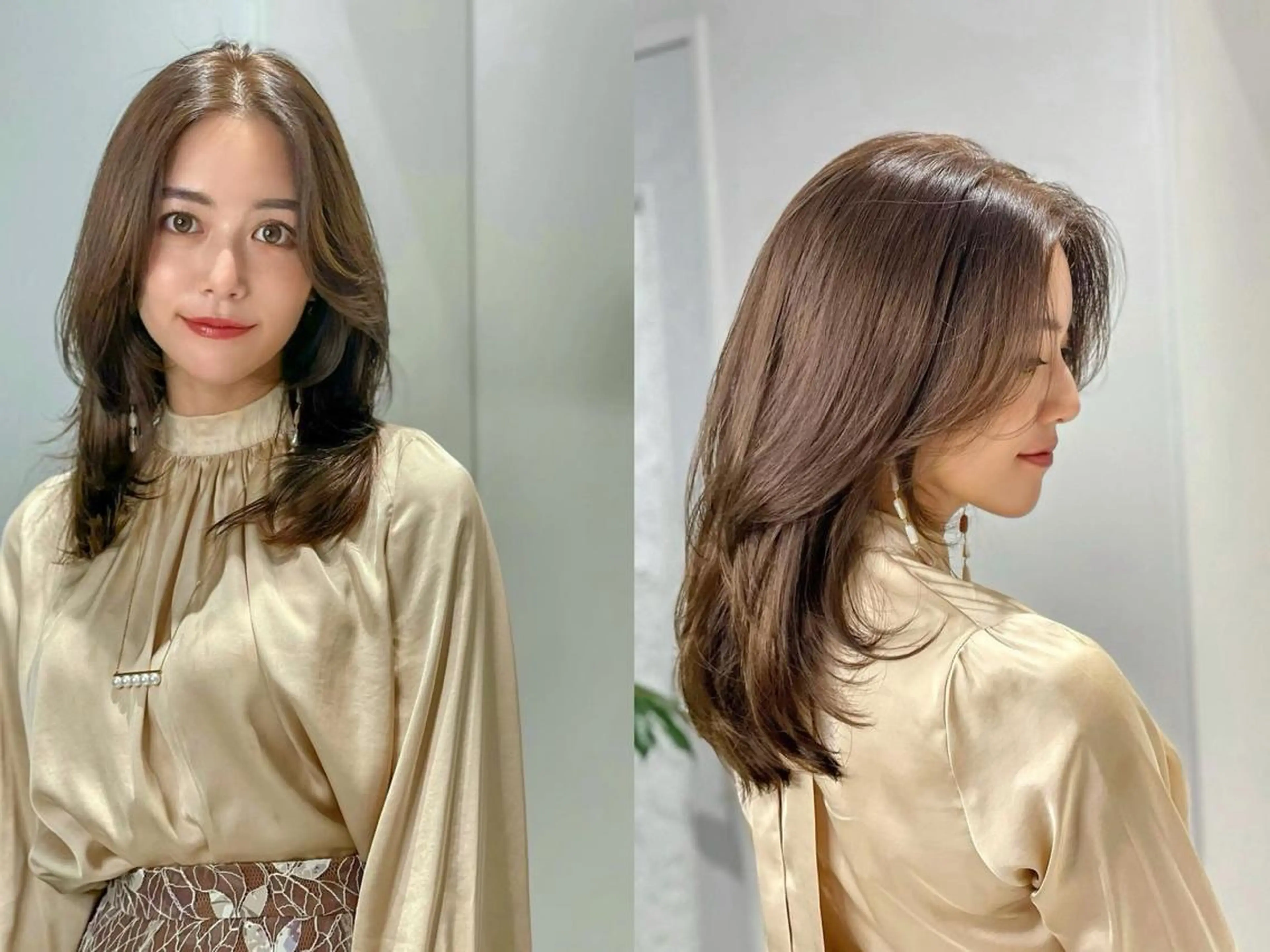 ミディアム カラー カット ヘアカラー トリートメント 鈴木 一貴のヘアスタイル