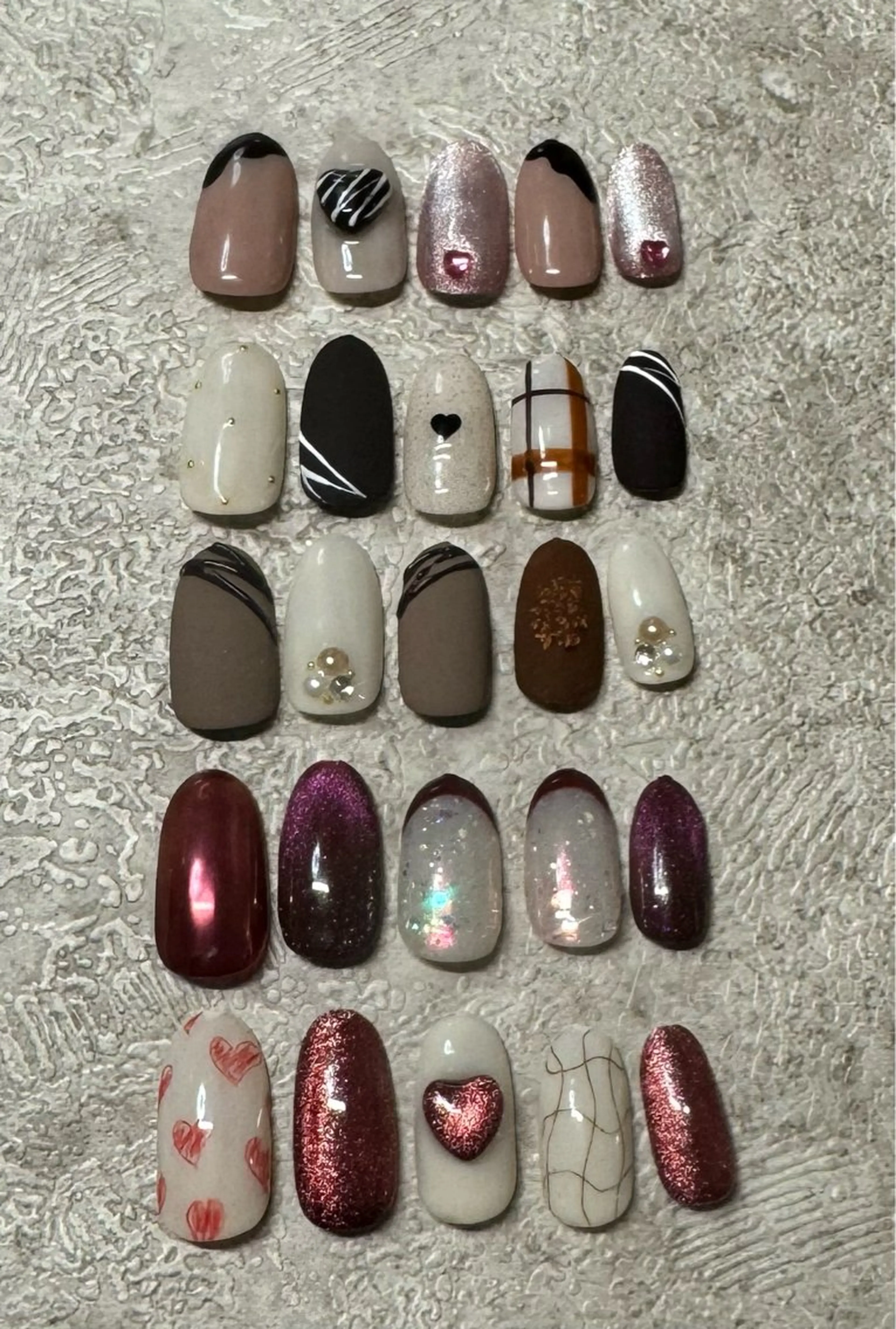 ネイル アートネイル バレンタイン ハンドネイル Nail Calm所属・プライベートサロン Calmのネイルデザイン