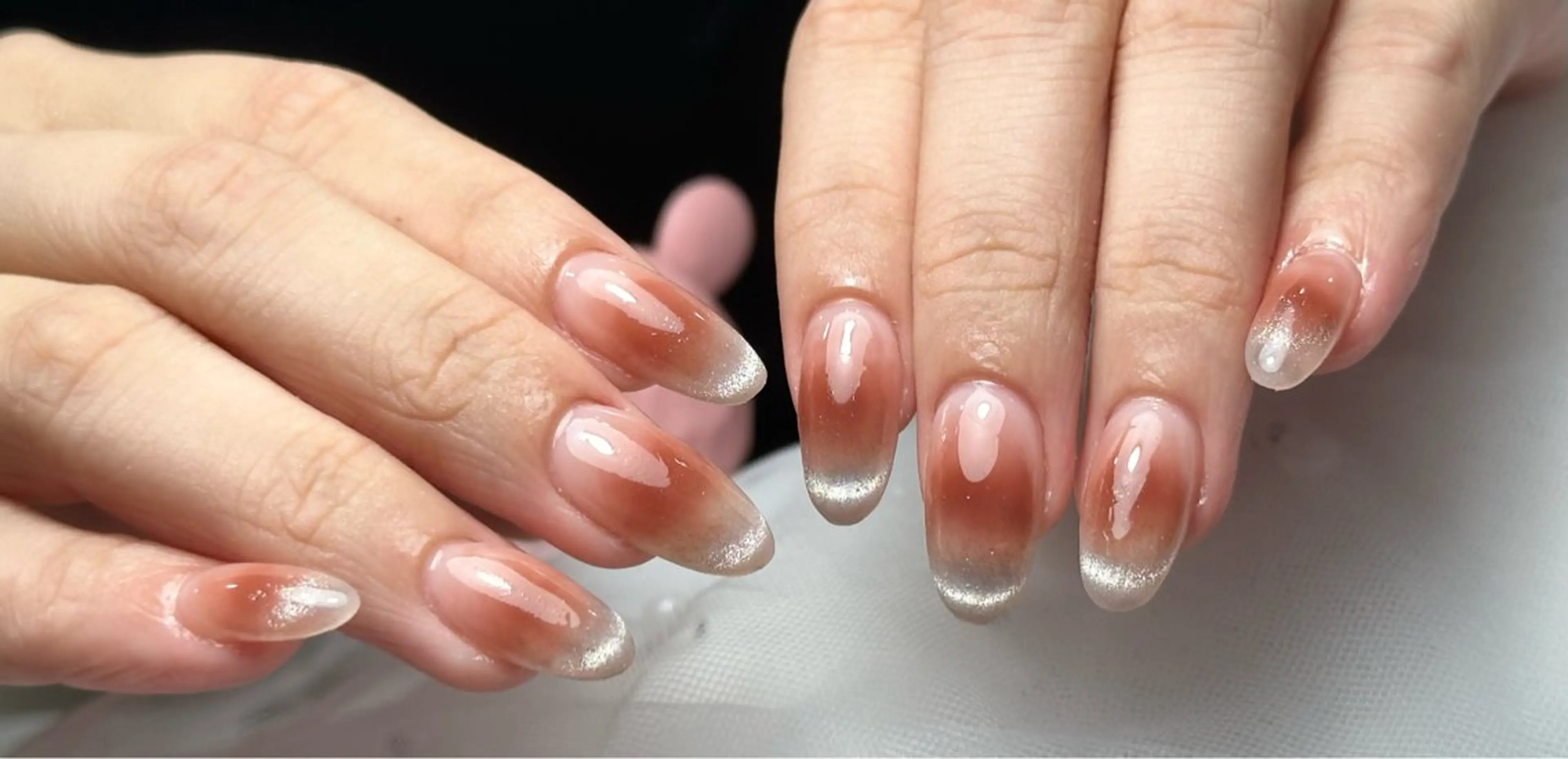 ネイル チークネイル 長さ出し ジェルネイル ガーリー 韓国ネイル MEest Beauty Studio所属・Junn Nailのネイルデザイン