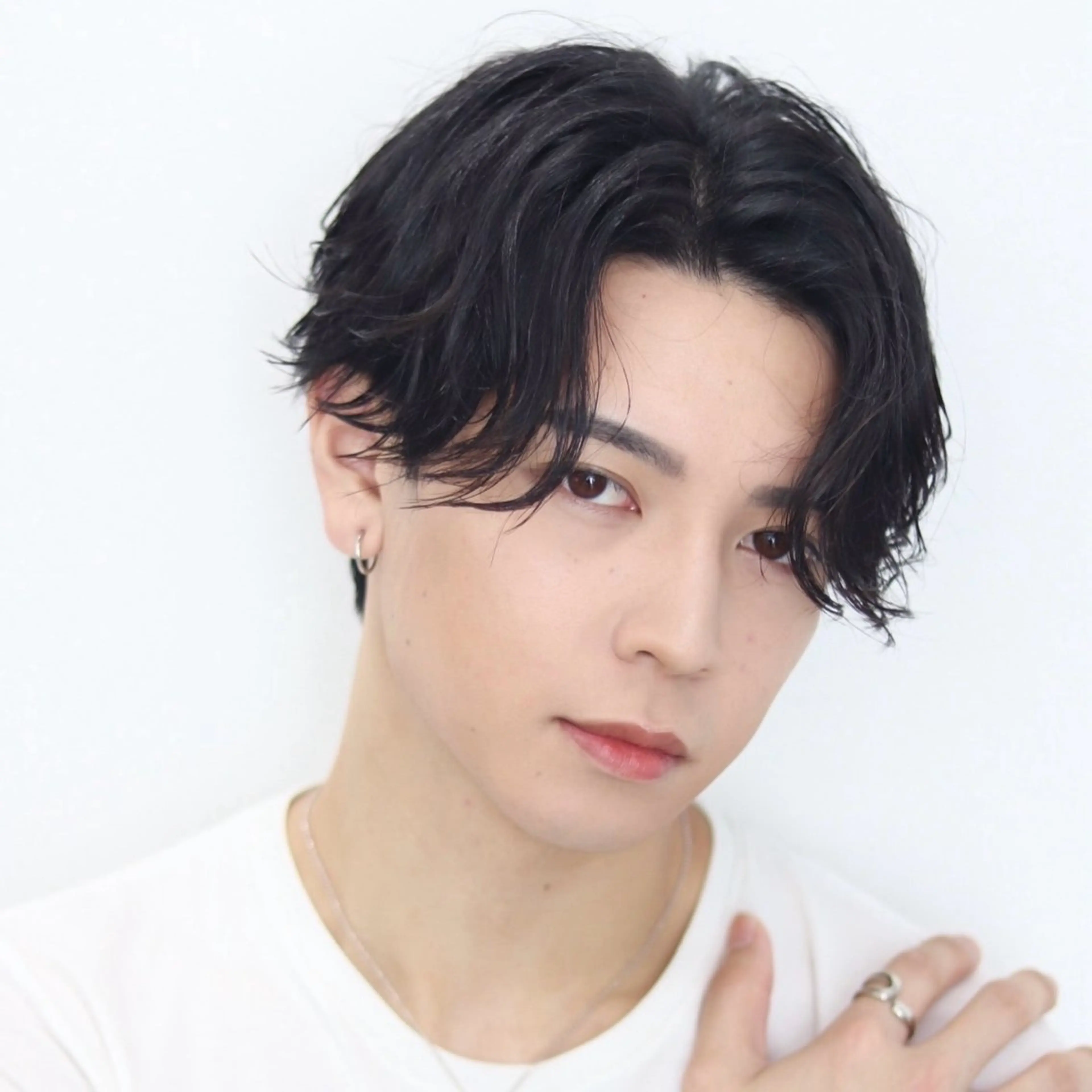 ミディアム カラー パーマ メンズ カット トリートメント シースルーマッシュ/ メンズ/KYOHEIのヘアスタイル