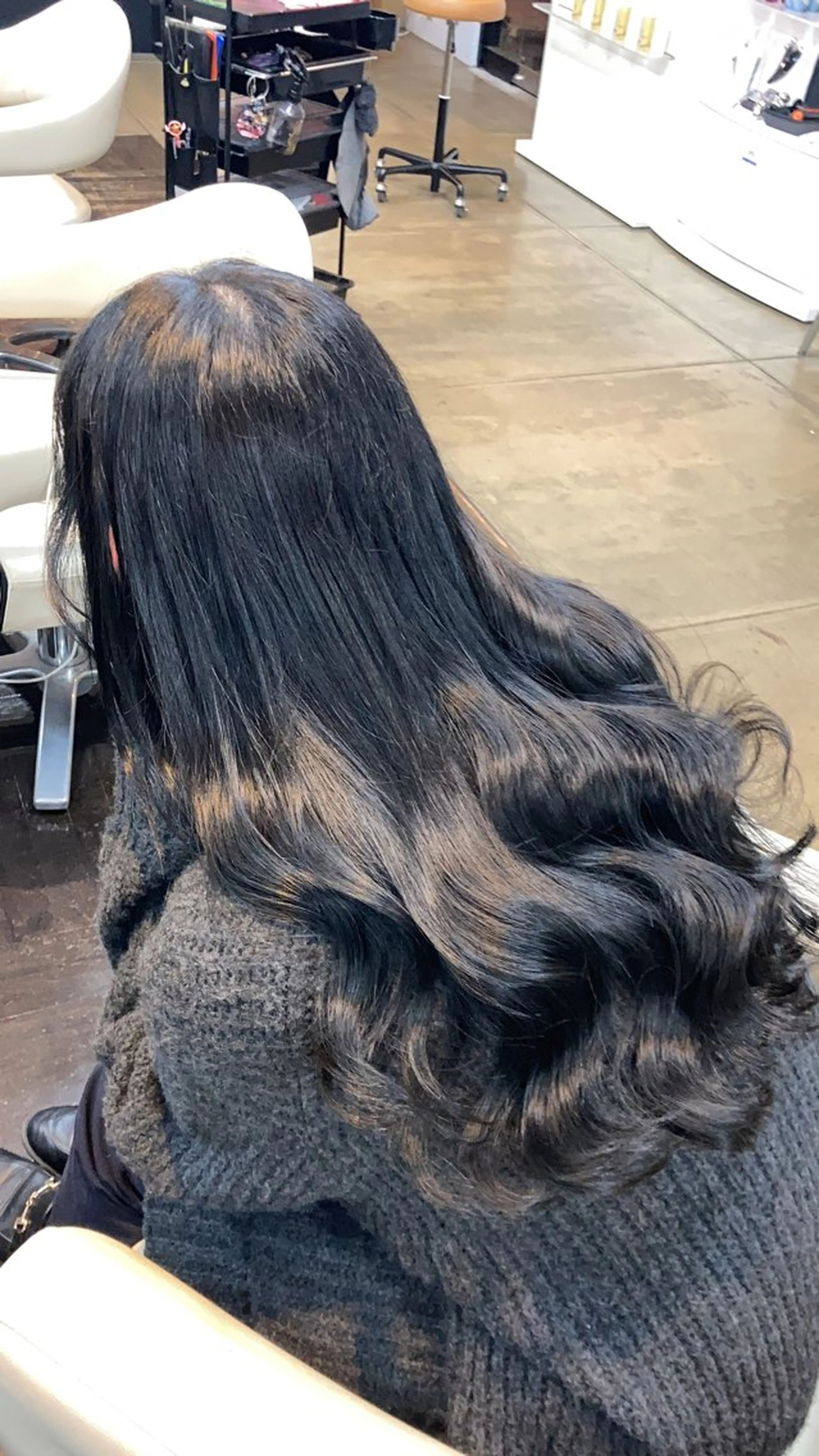 ロング ヘアカラー トリートメント 阿倍野/髪質改善 /縮毛矯正/坪田幸広のヘアスタイル