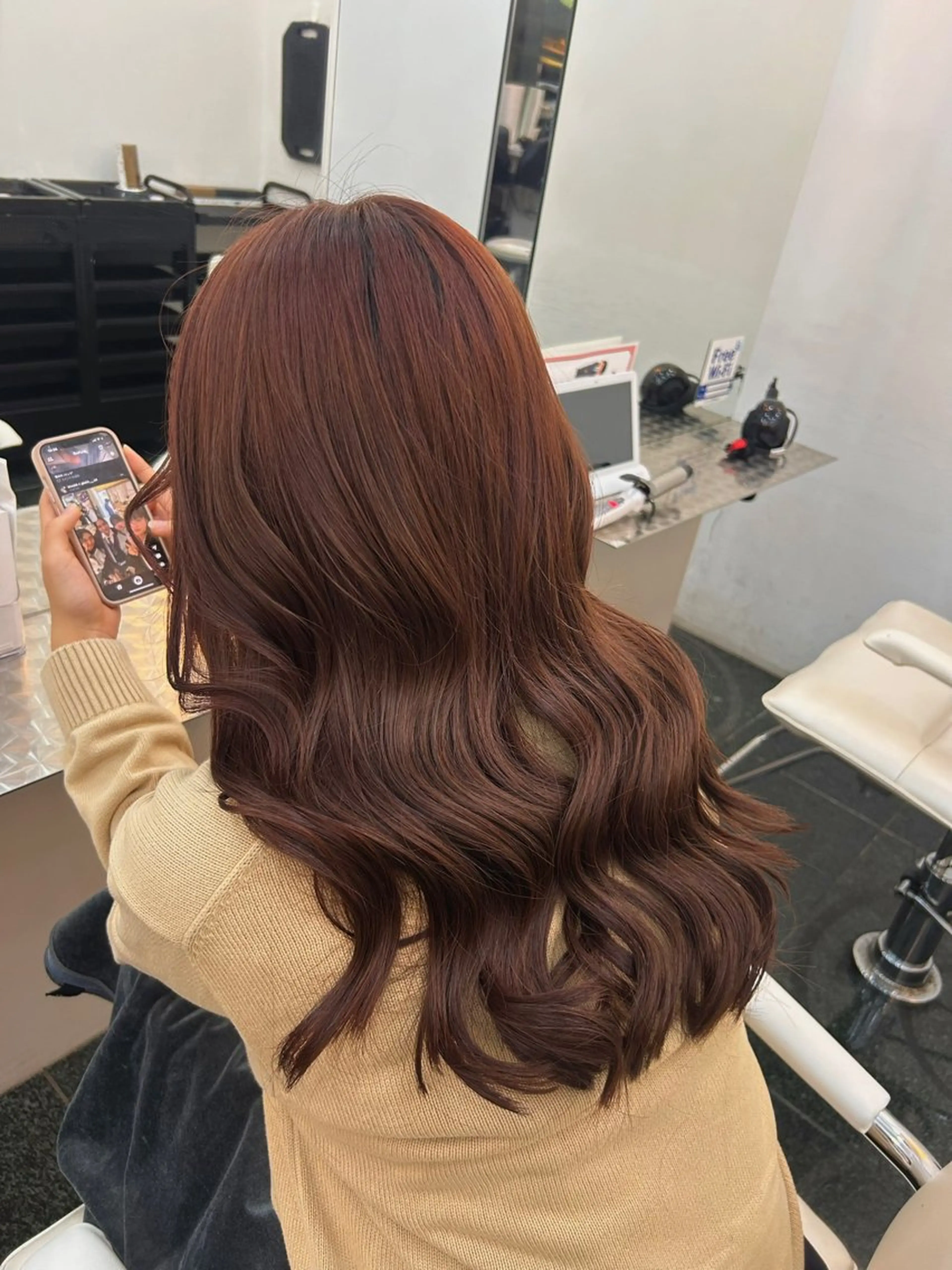 ロング カラー ヘアカラー ✨🦄韓国風レイヤ ー🦄✨林あかりのヘアスタイル