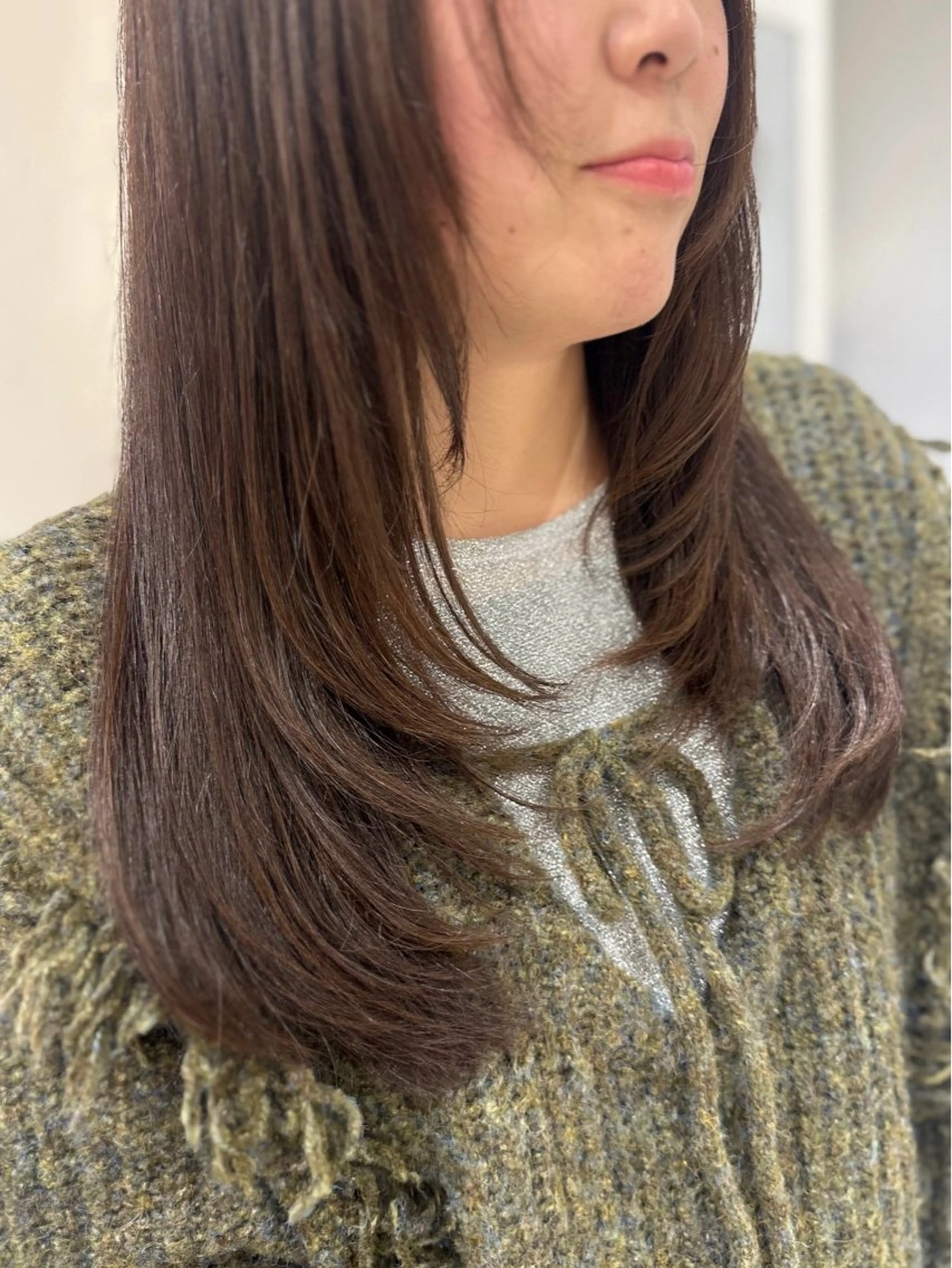 ロング カラー カット ヘアカラー トリートメント ヘッドスパ 韓国レイヤー✨ yasuko銀座のヘアスタイル