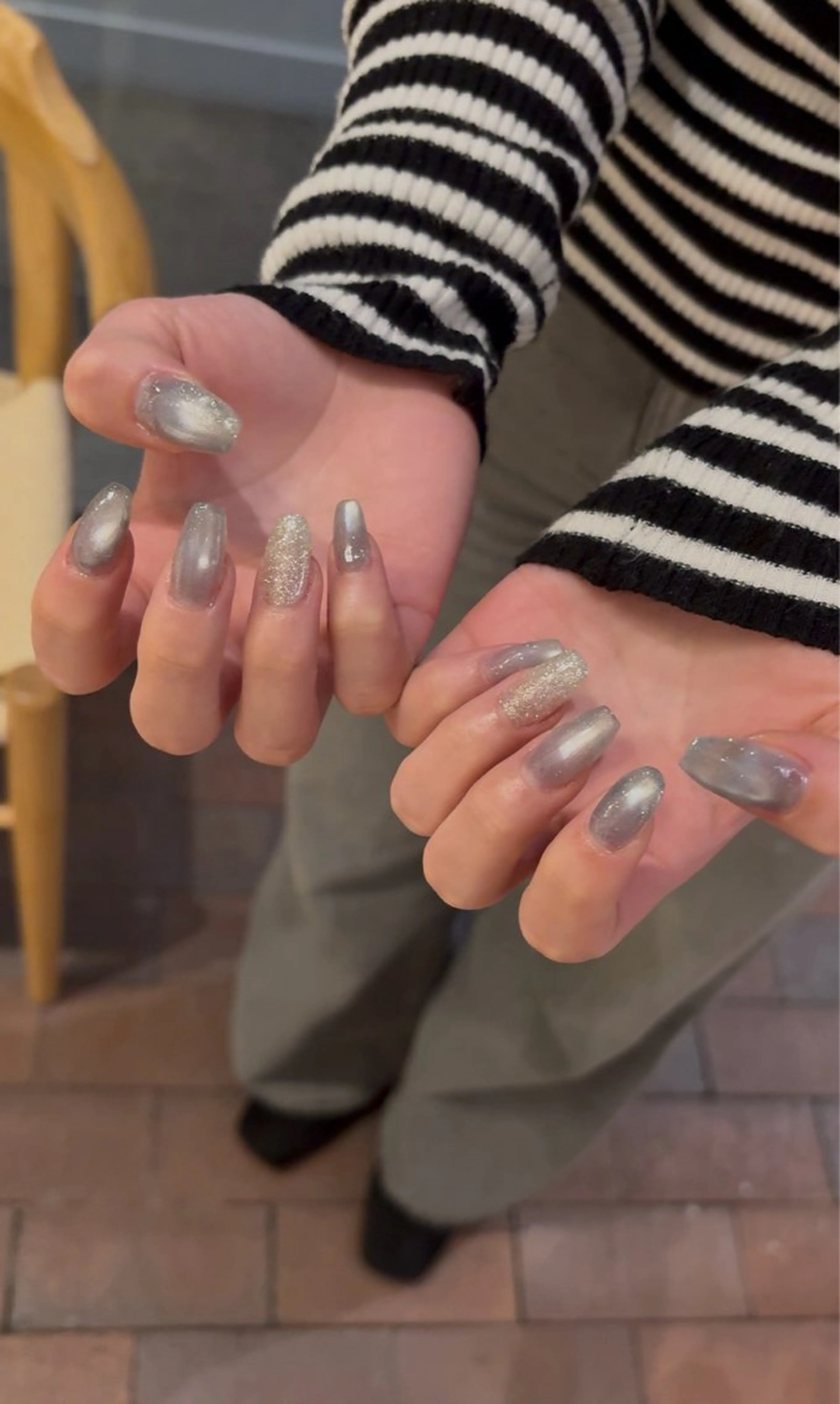 ネイル フラッシュネイル マグネットネイル ハンドネイル モンタナ nailのネイルデザイン