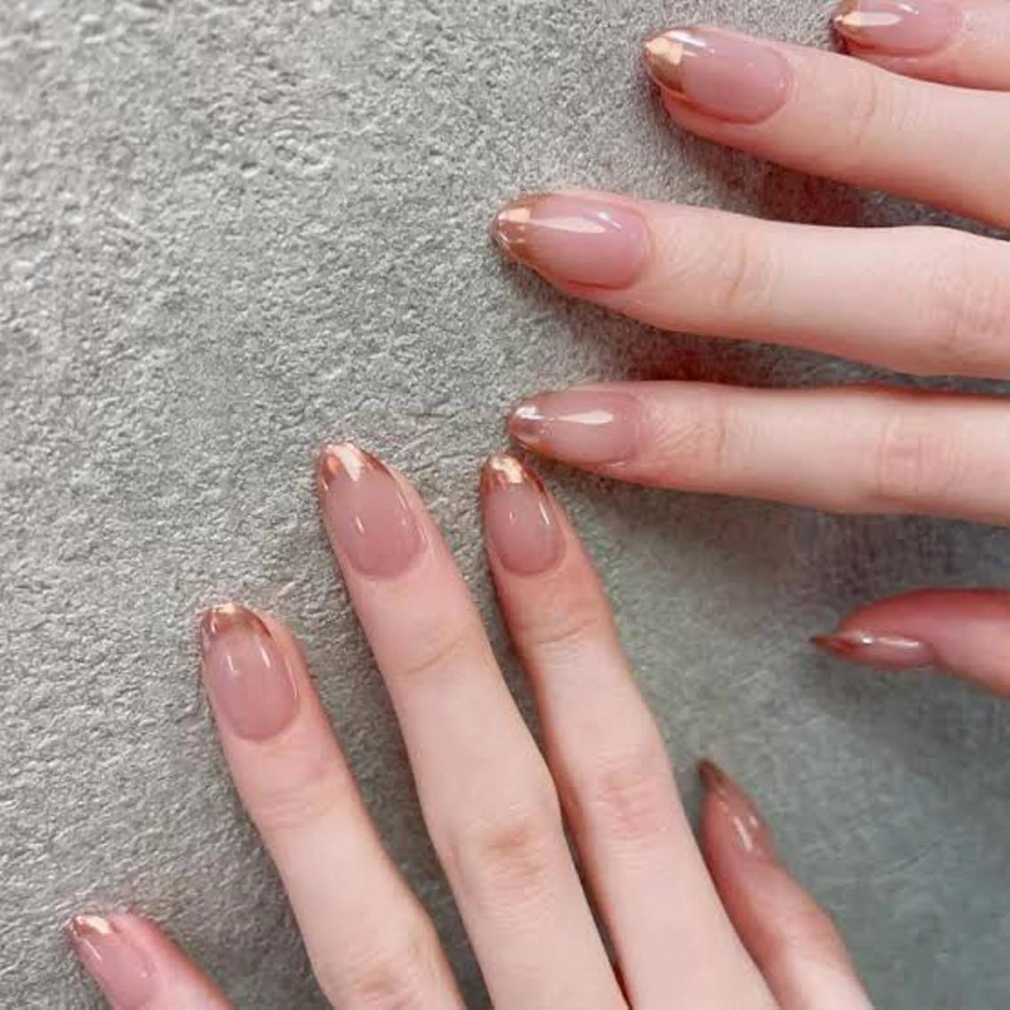 ネイル フレンチネイル ミラーネイル 米澤 ハナユキのネイルデザイン