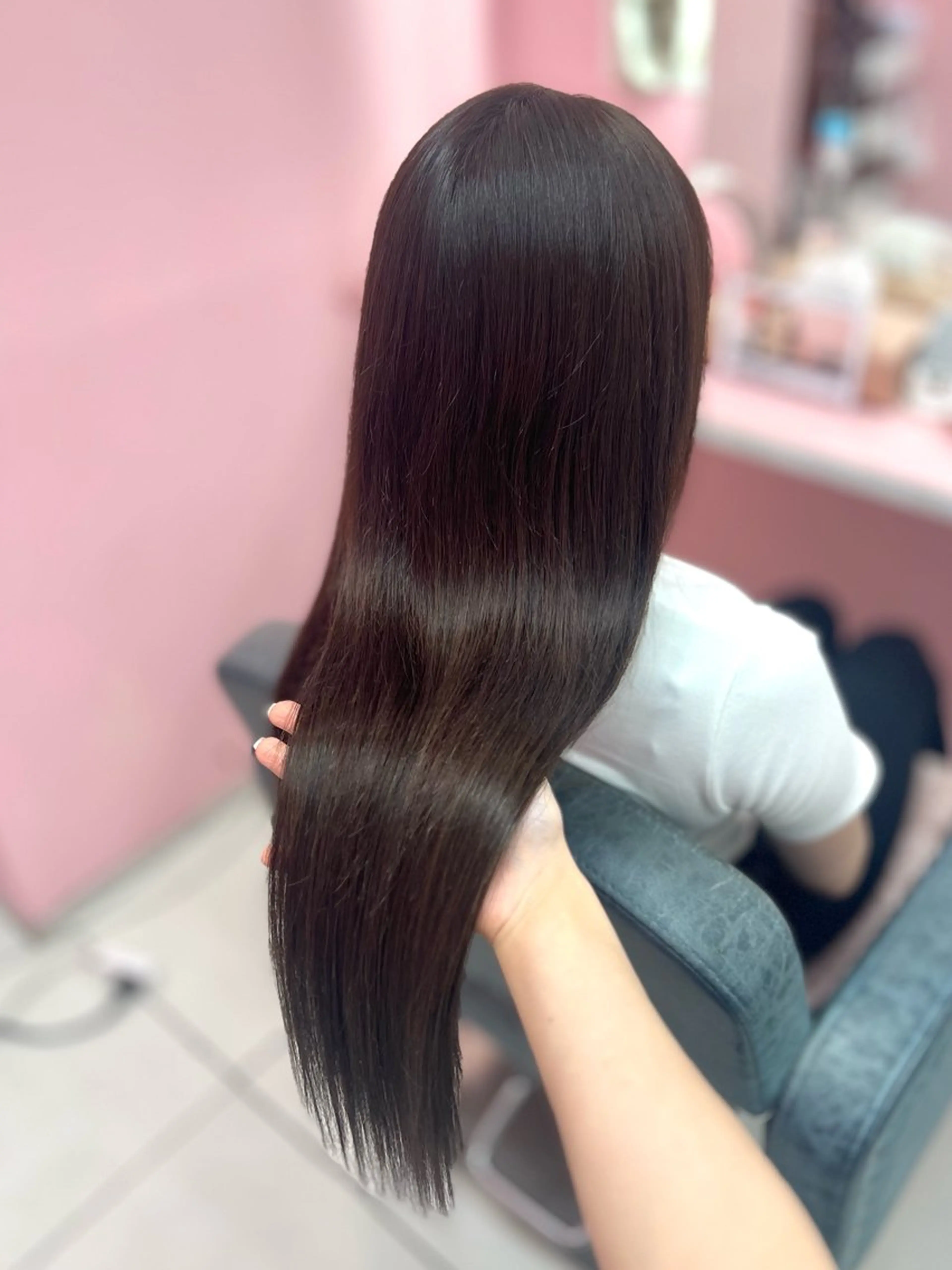 ロング シールエクステ くびれヘア エクステ ヨシンモリ 韓国風ヘア エクステ シーズン エクステ/大阪梅田駅のヘアスタイル