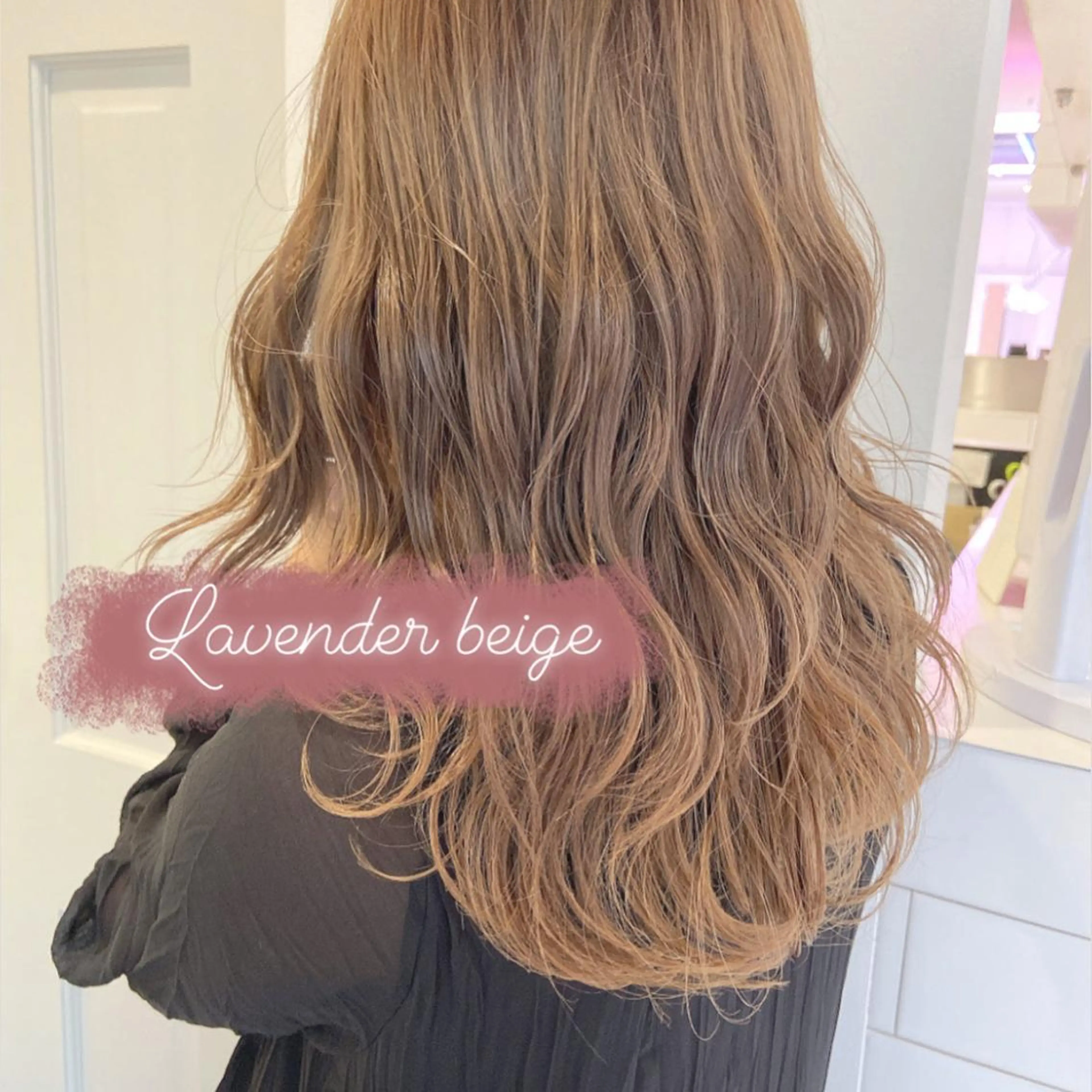 セミロング カラー ヘアアレンジ ベージュカラー ラベンダーカラー ラベンダーベージュ レイヤーカット指名 No.1💖マユカのヘアスタイル