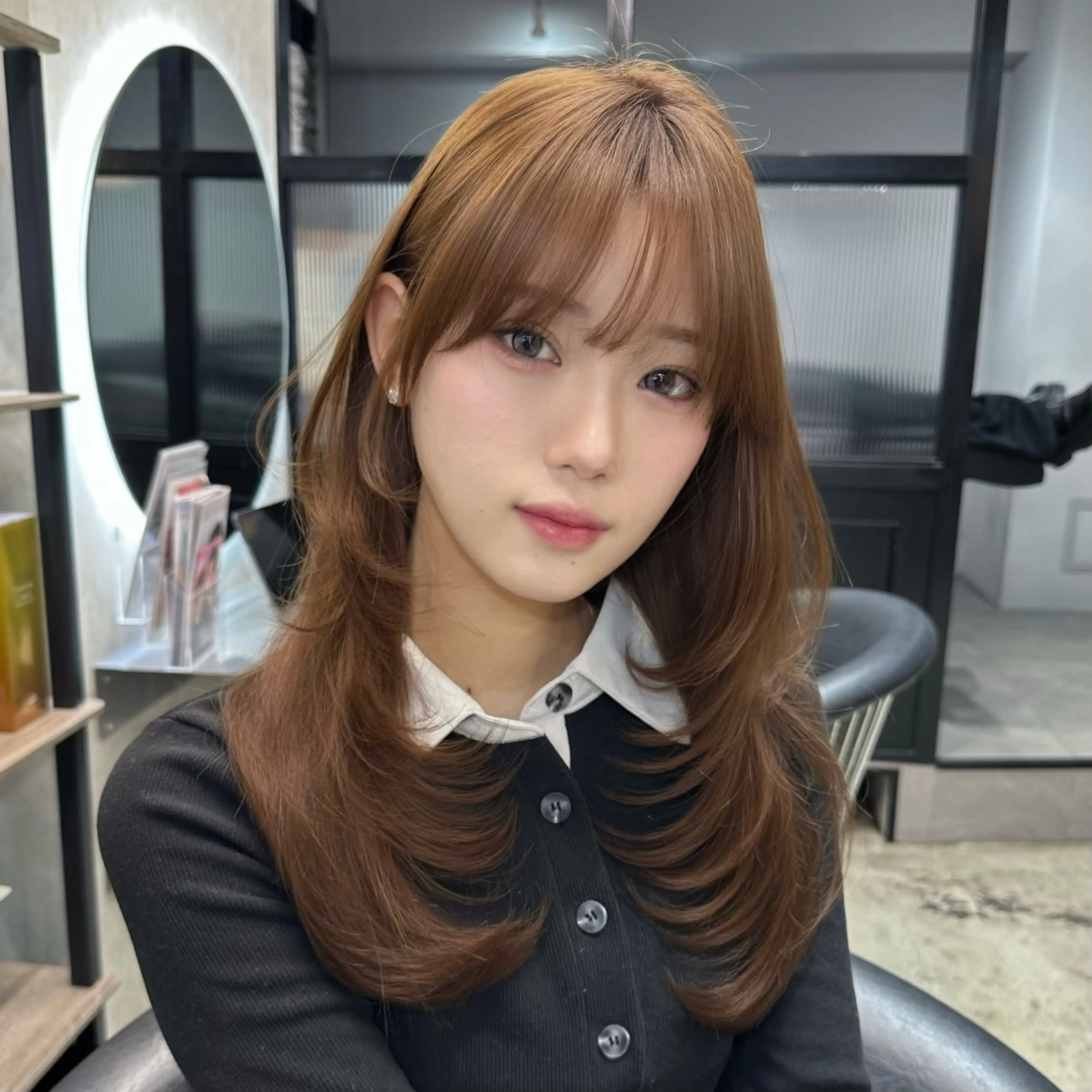 セミロング カラー カット ヘアカラー 韓国ヘア✨美髪矯正✨ 渋谷 etoraのヘアスタイル