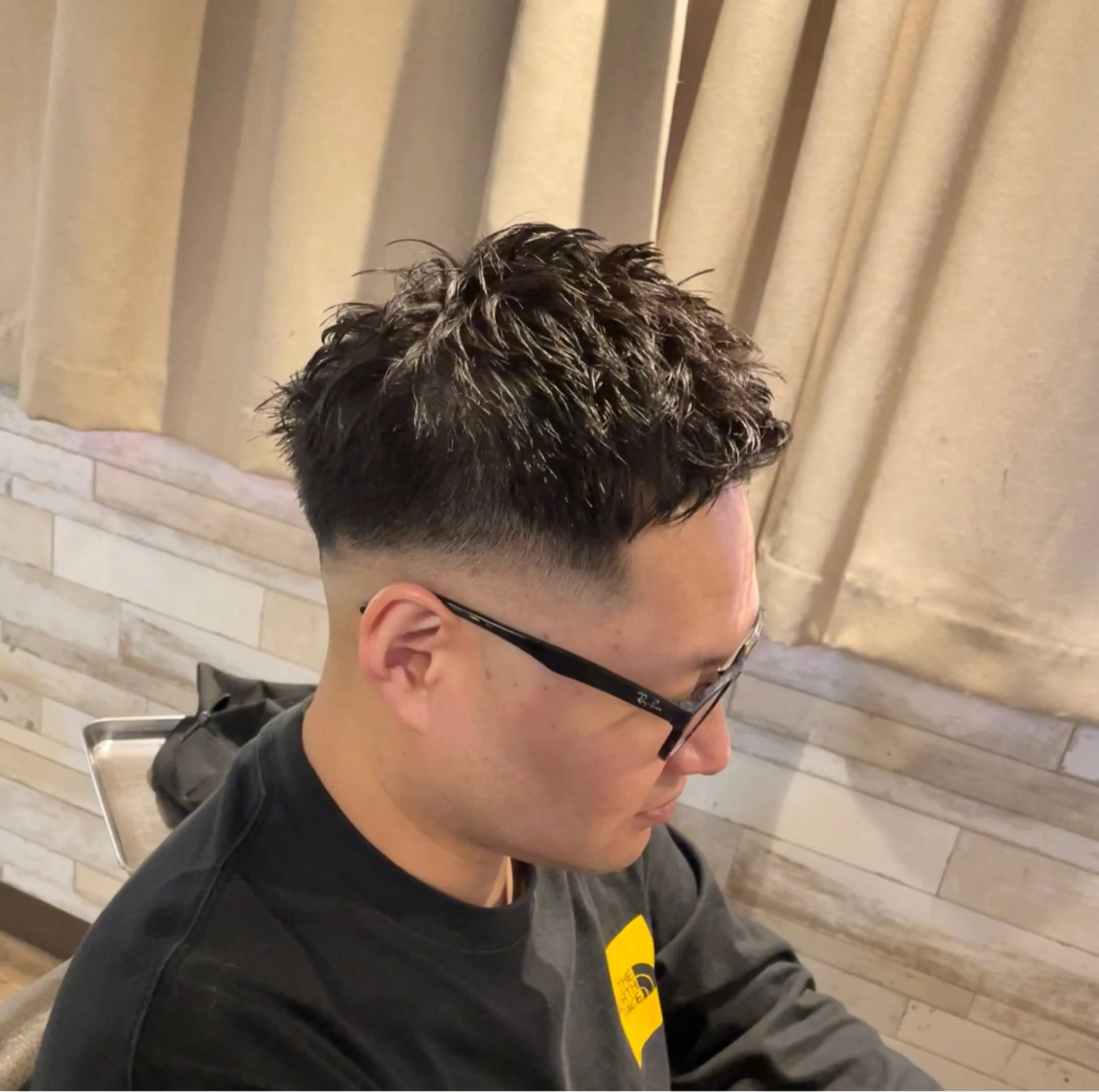 ショート パーマ メンズ フェードカット スキンフェード SHUHEY💎 髪質改善✨のヘアスタイル