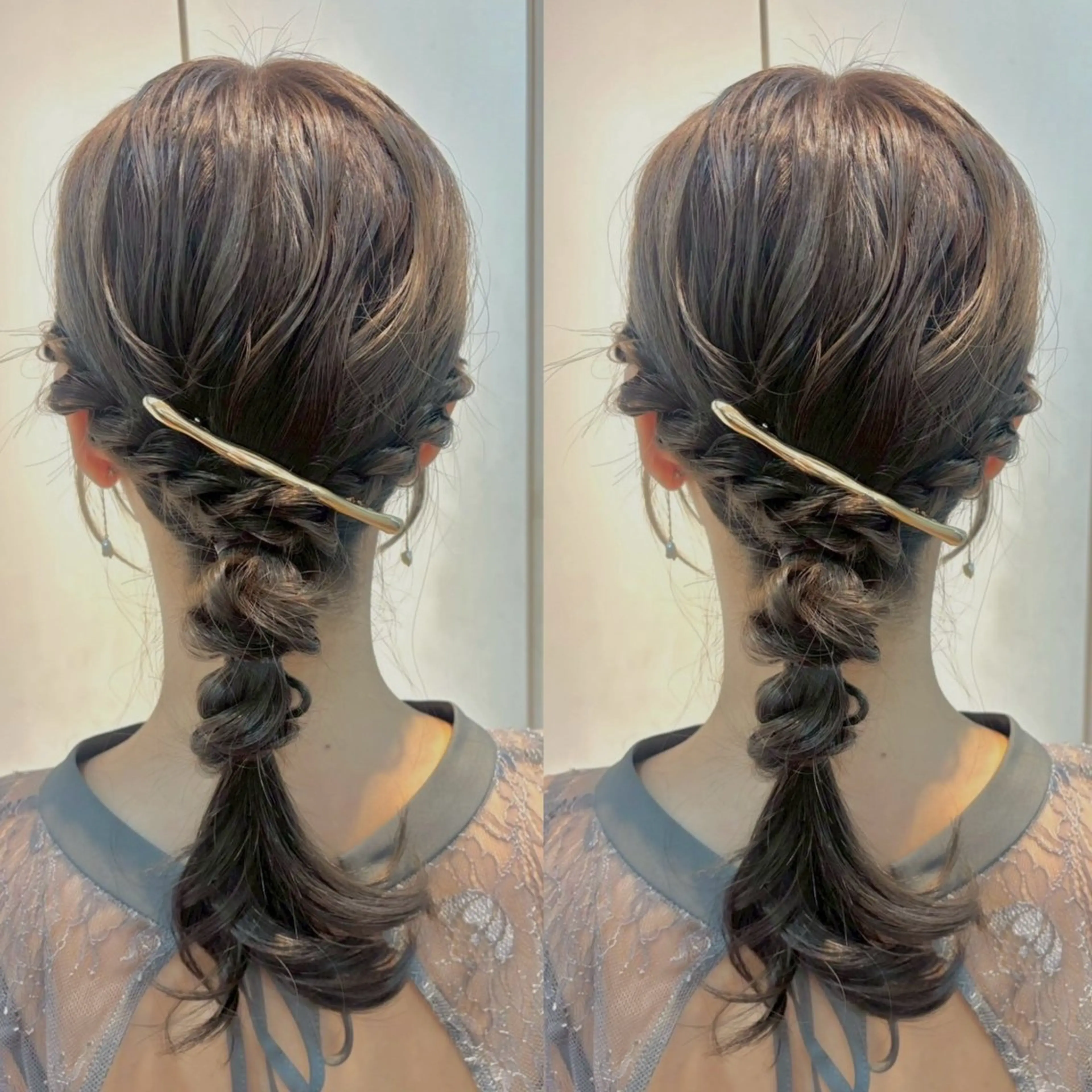 セミロング ヘアアレンジ ヘアセット ヘアメ🎀エクステ 🪽横浜/しほ🧸のヘアスタイル