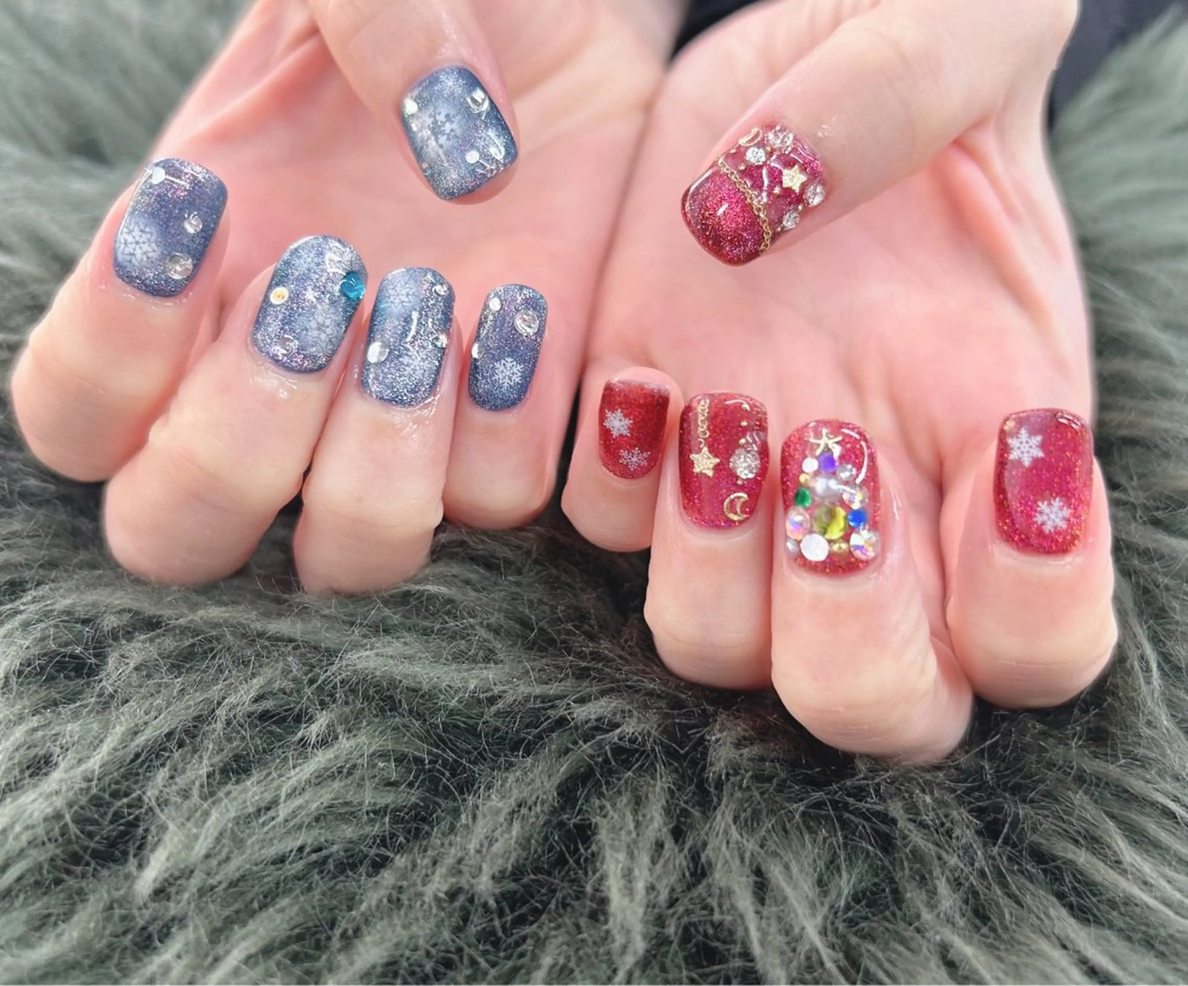 ネイル 冬ネイル クリスマス ハンドネイル Nail Salon agré所属・agré ネイルサロン　アグレのネイルデザイン