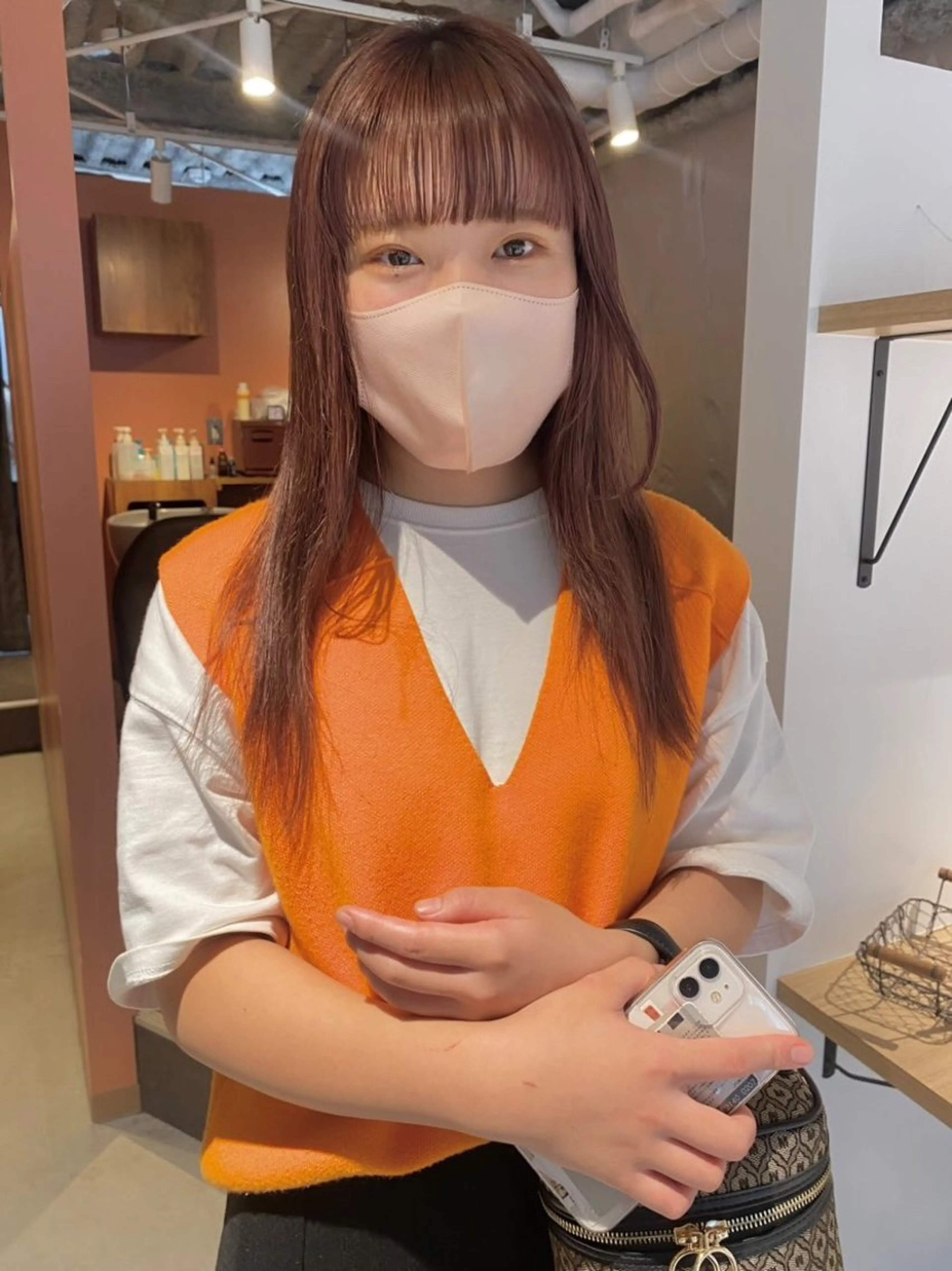 セミロング カラー mei｜顔まわり ×透明感カラーのヘアスタイル