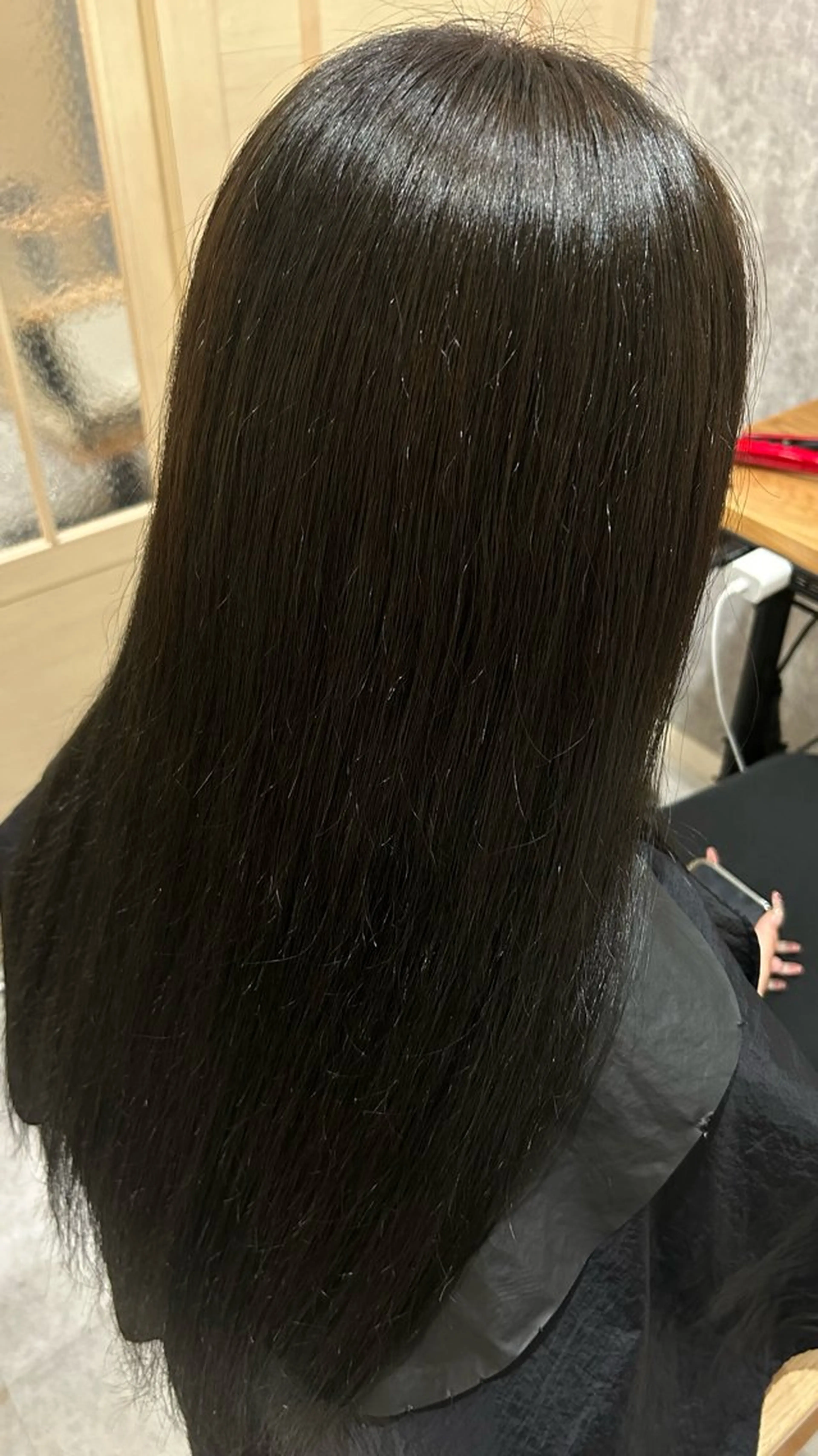 ロング カラー 黒髪 ブルーカラー ブルーブラック ♣️似合わせカット YUUGA♣️のヘアスタイル