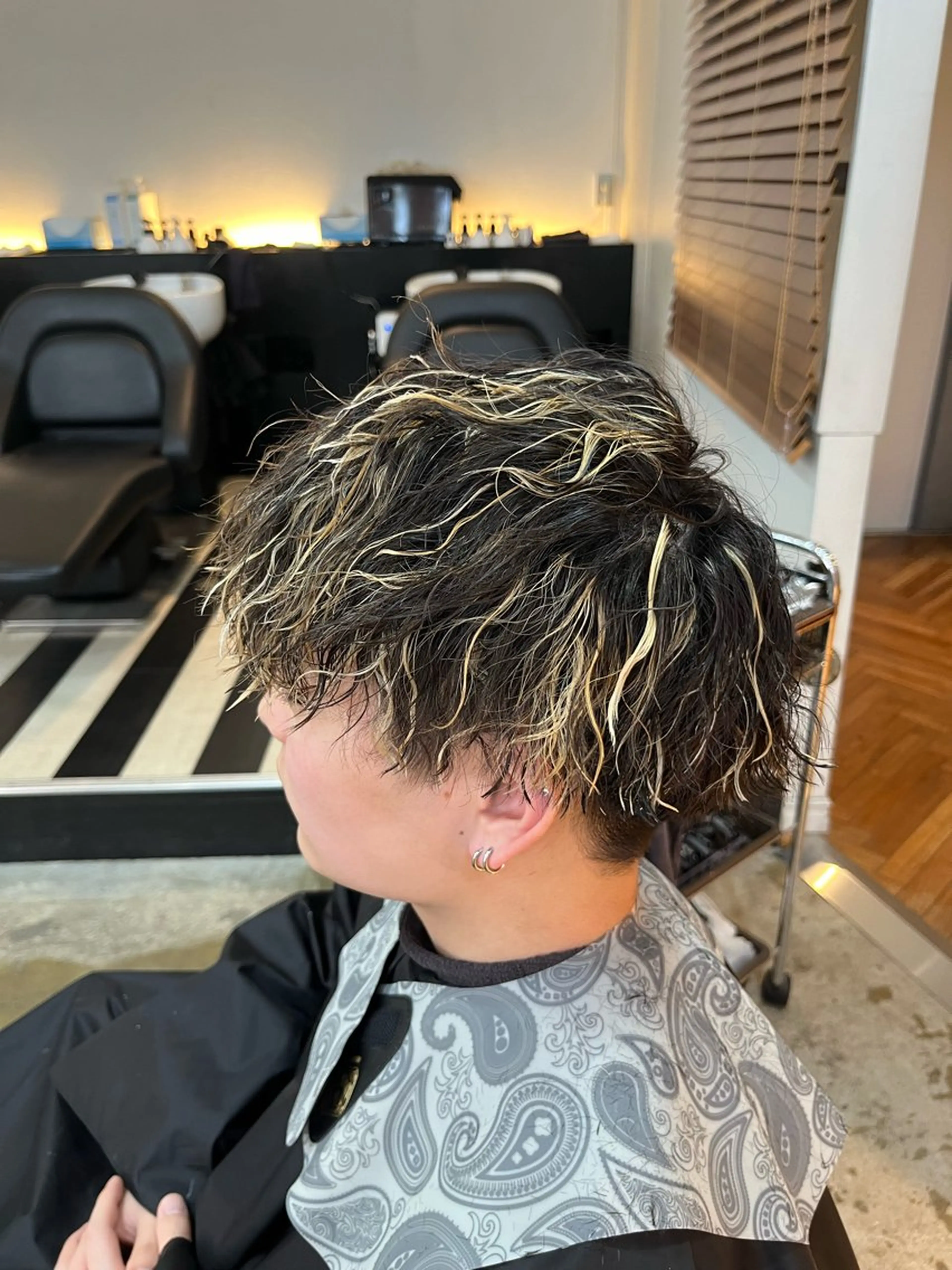 カラー パーマ メンズ メンズハイライト メンズパーマ スペインカール スパイキーショート メンズツイストパーマ カット ヘアカラー パーマ 💇メンズパーマ💇 木村賢司のヘアスタイル