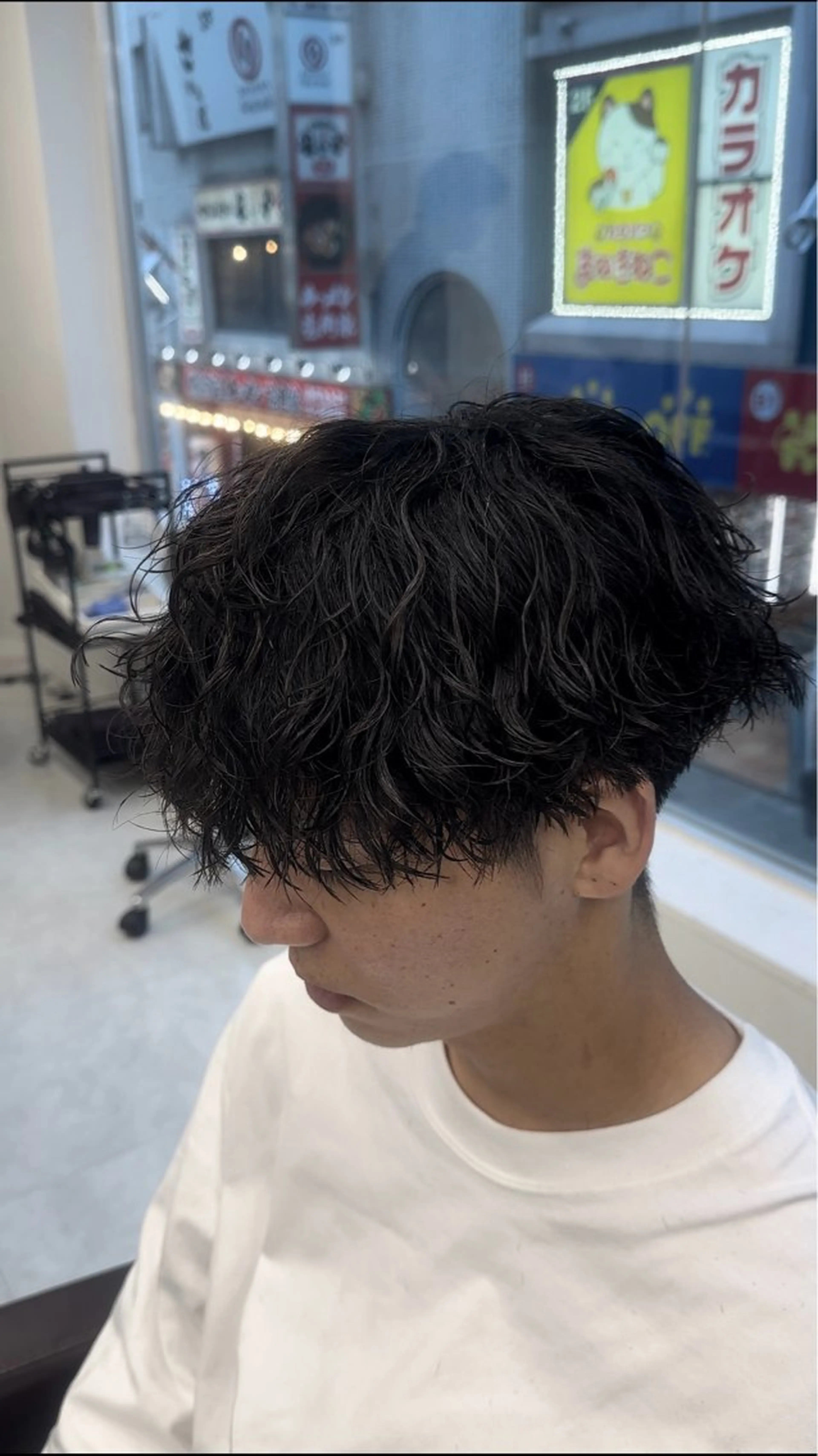 パーマ メンズ カット パーマ ニュアンス/フェザー /ウルフ/伶馬のヘアスタイル