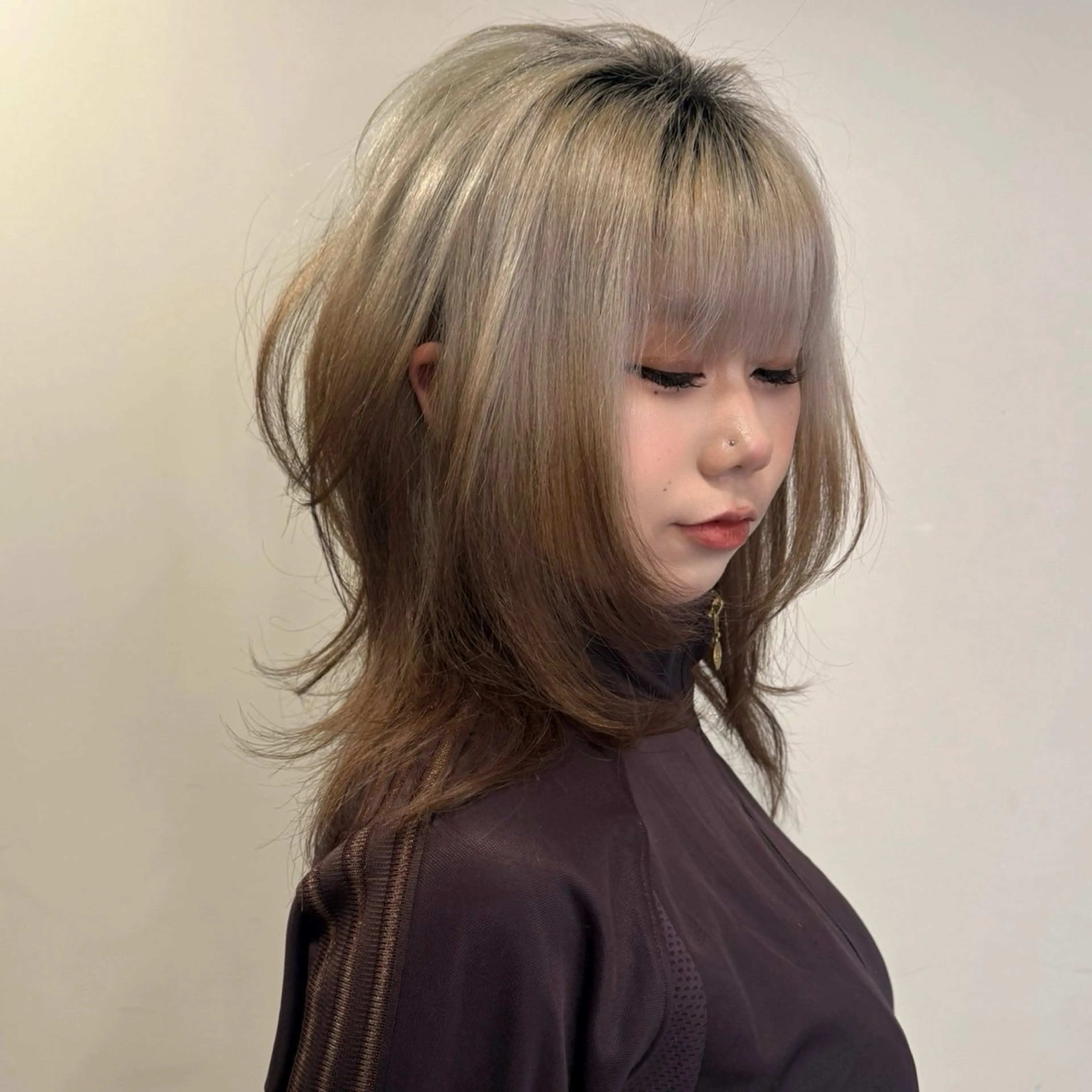 ミディアム SHIN レイヤー‪‪カットのヘアスタイル