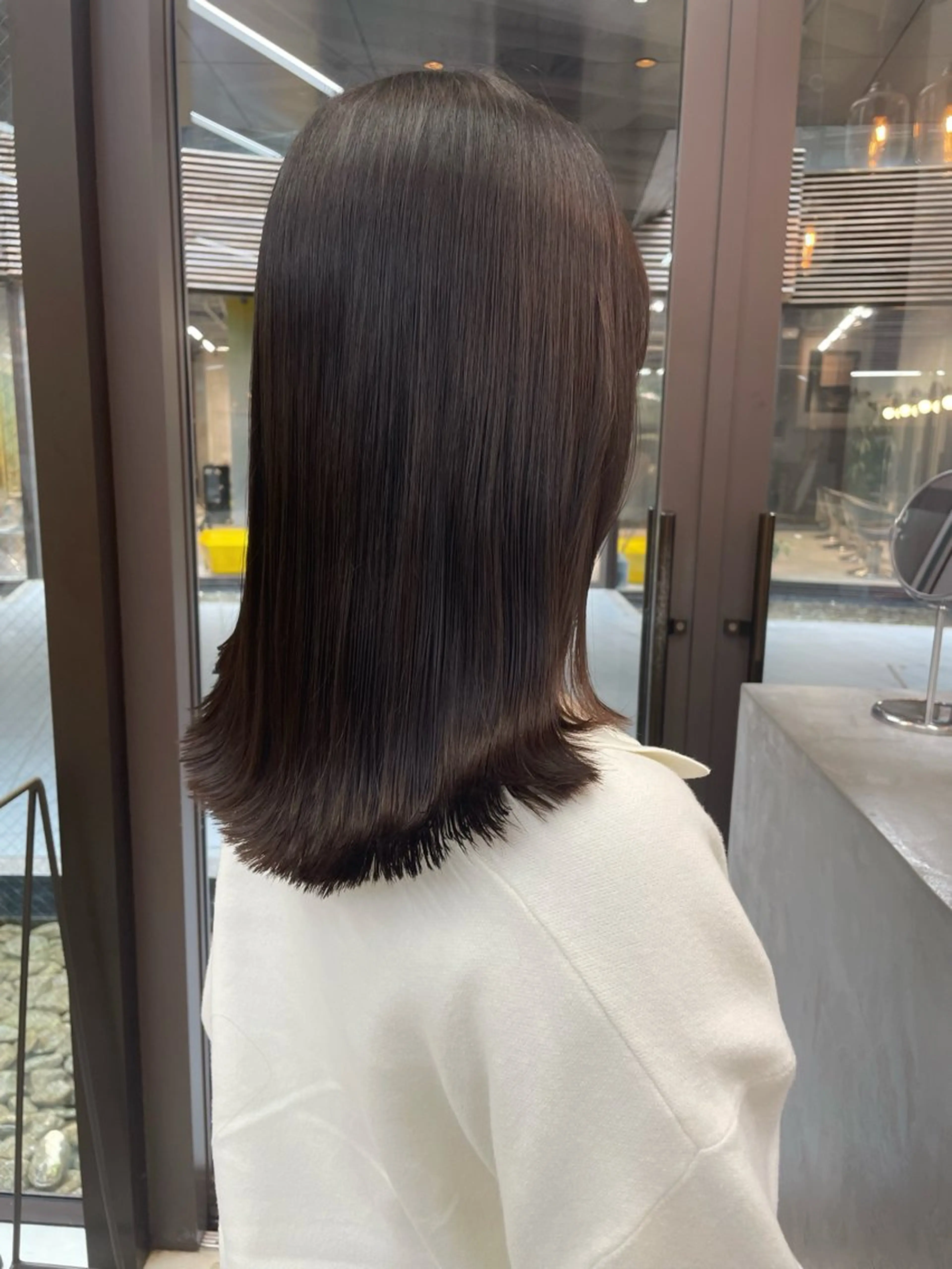 ミディアム カット 縮毛矯正 トリートメント カットモデル募集中 🤍harunaのヘアスタイル