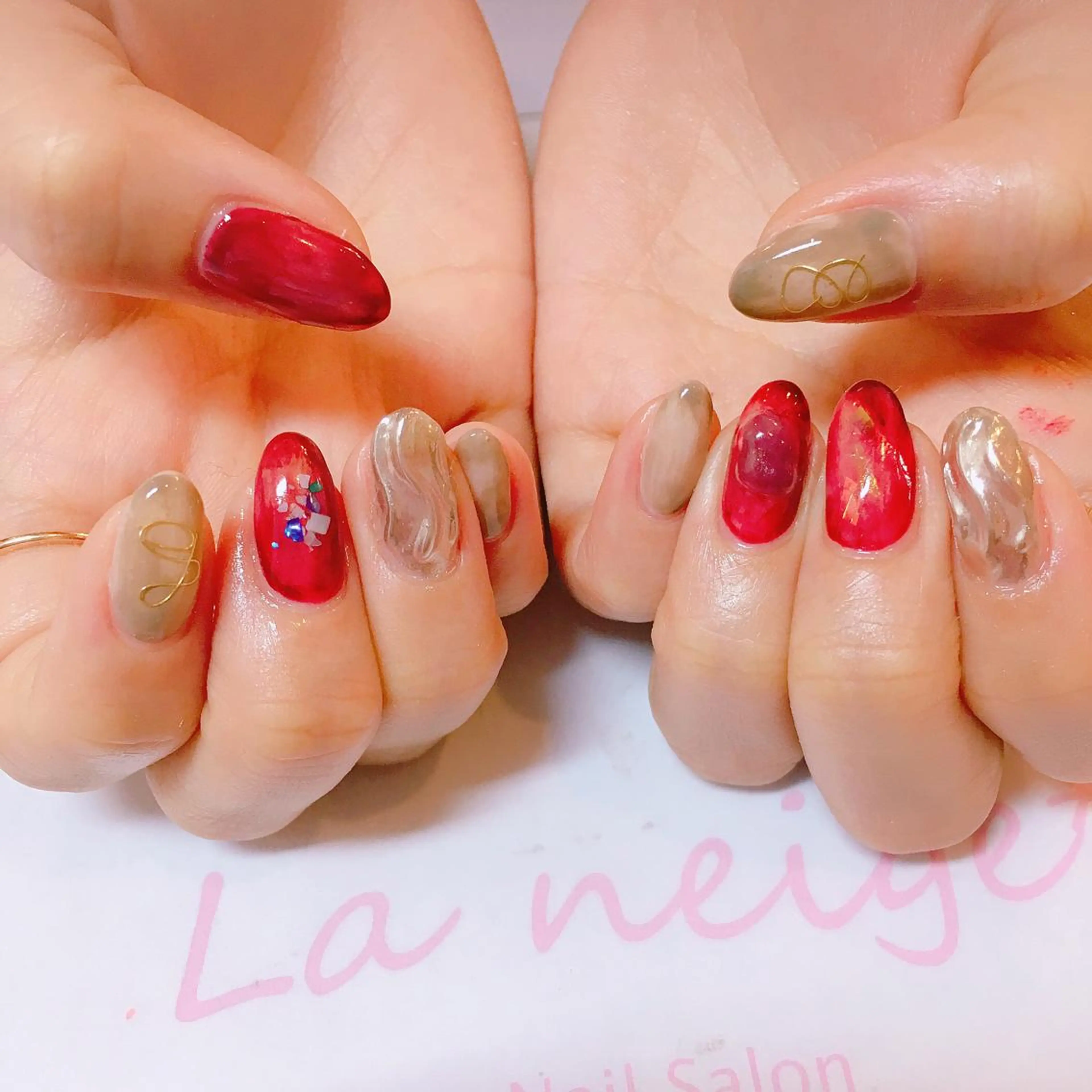 ネイル La neige* yuki 🥯🍑のネイルデザイン